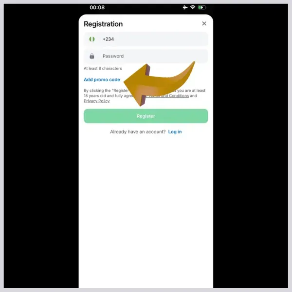1Win Registration - Step 2