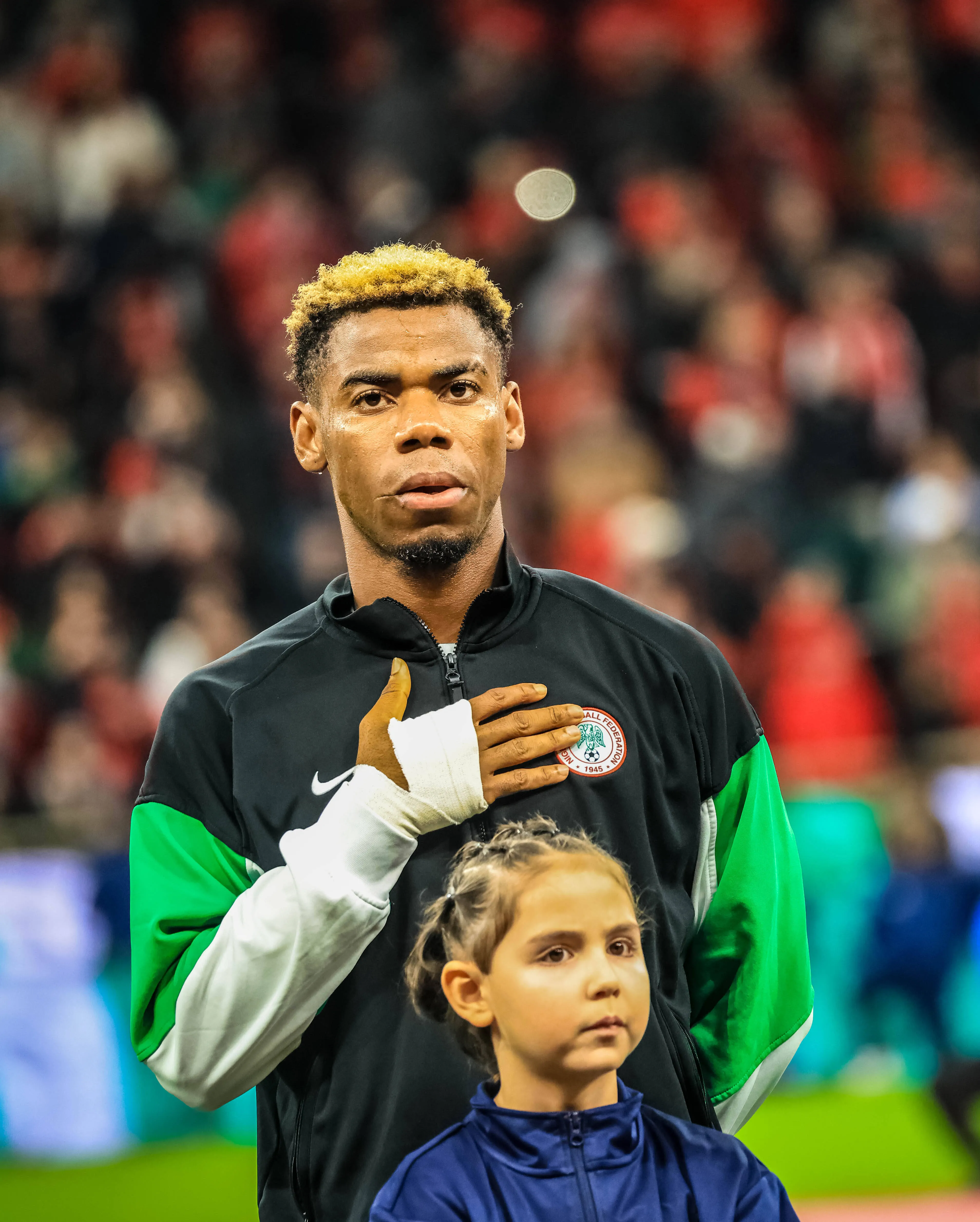 Raphael Onyedika during the game against Morocco