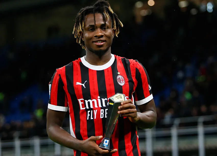 Samuel Chukwueze with his MOTM award