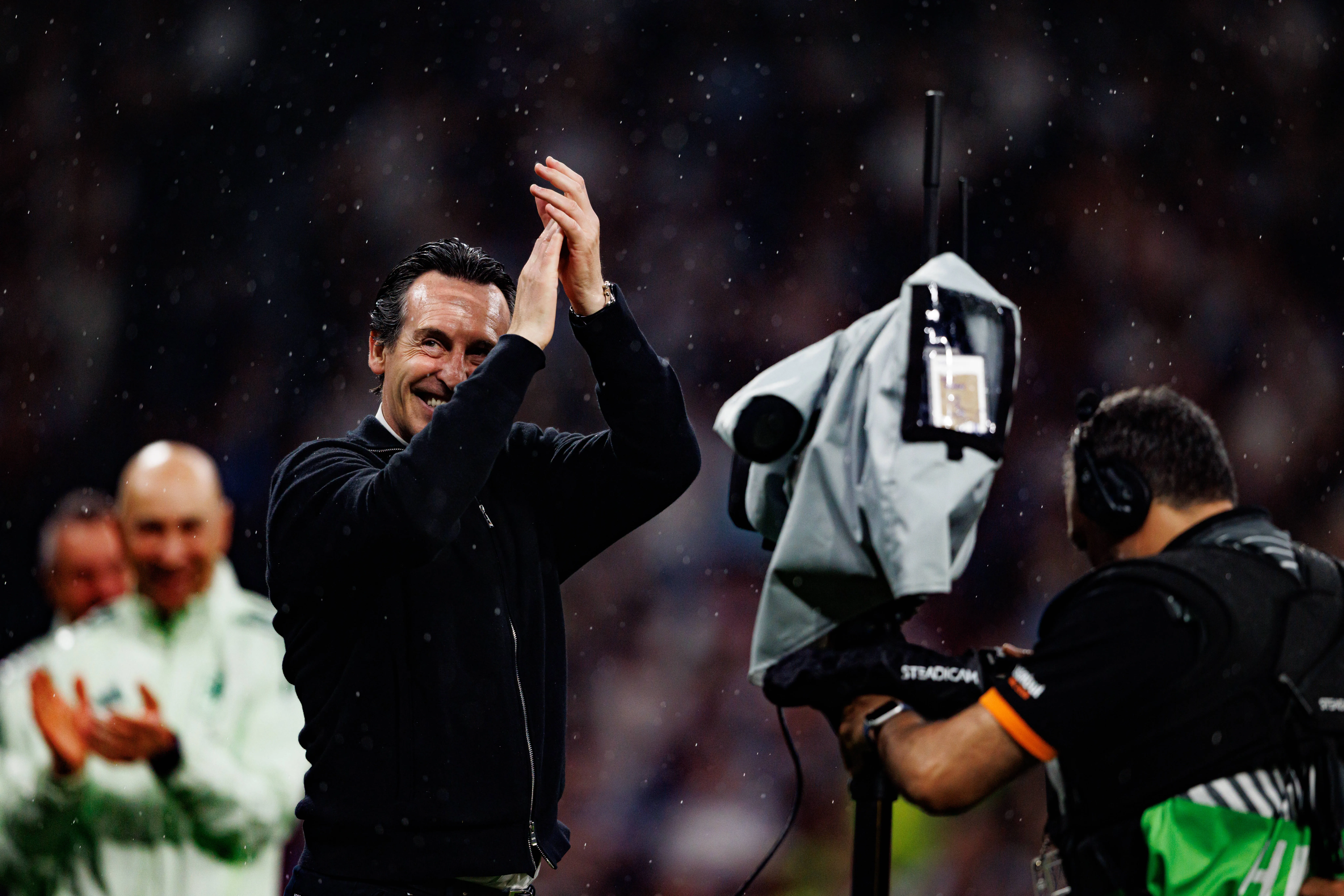 Aston Villa's coach Unai Emery