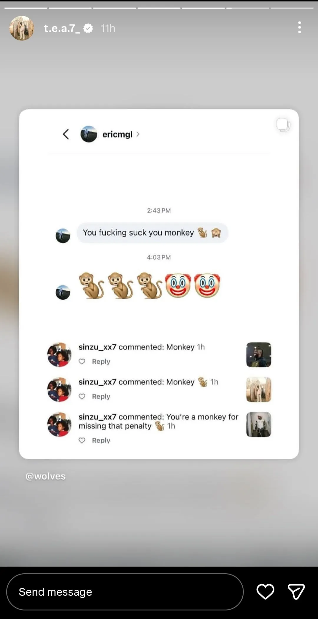 Racists abuses on Tolu Arokodare 