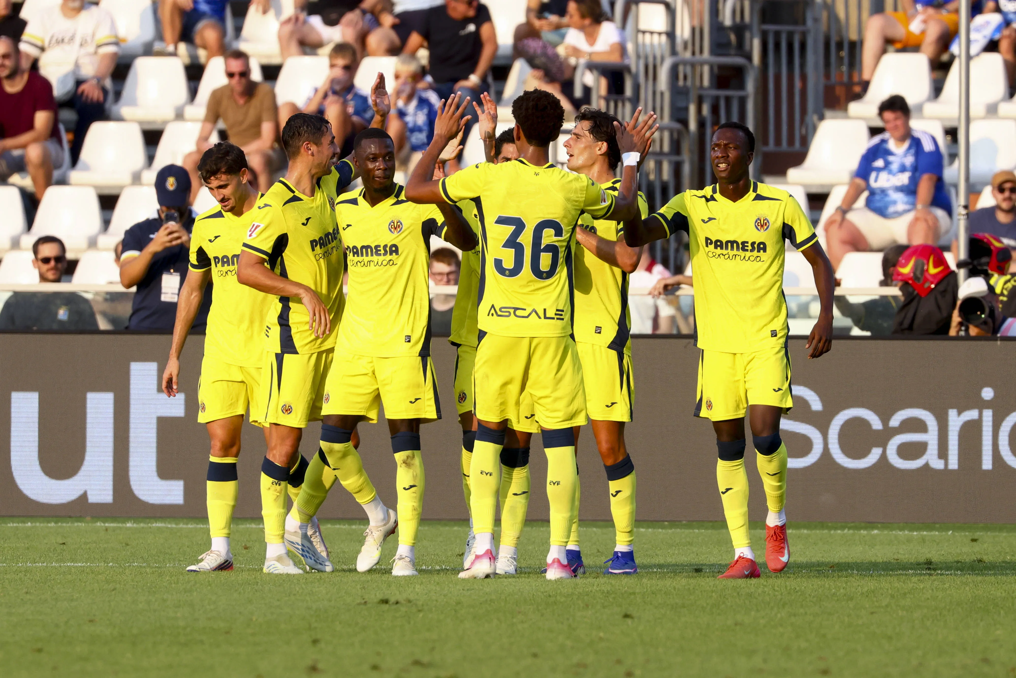 Ayoze Perez in action during the Como Cup match between Al-Ula FC and Villarreal CF on July 29, 2026, at the Giuseppe Sinigallia stadium in Como, Italy.