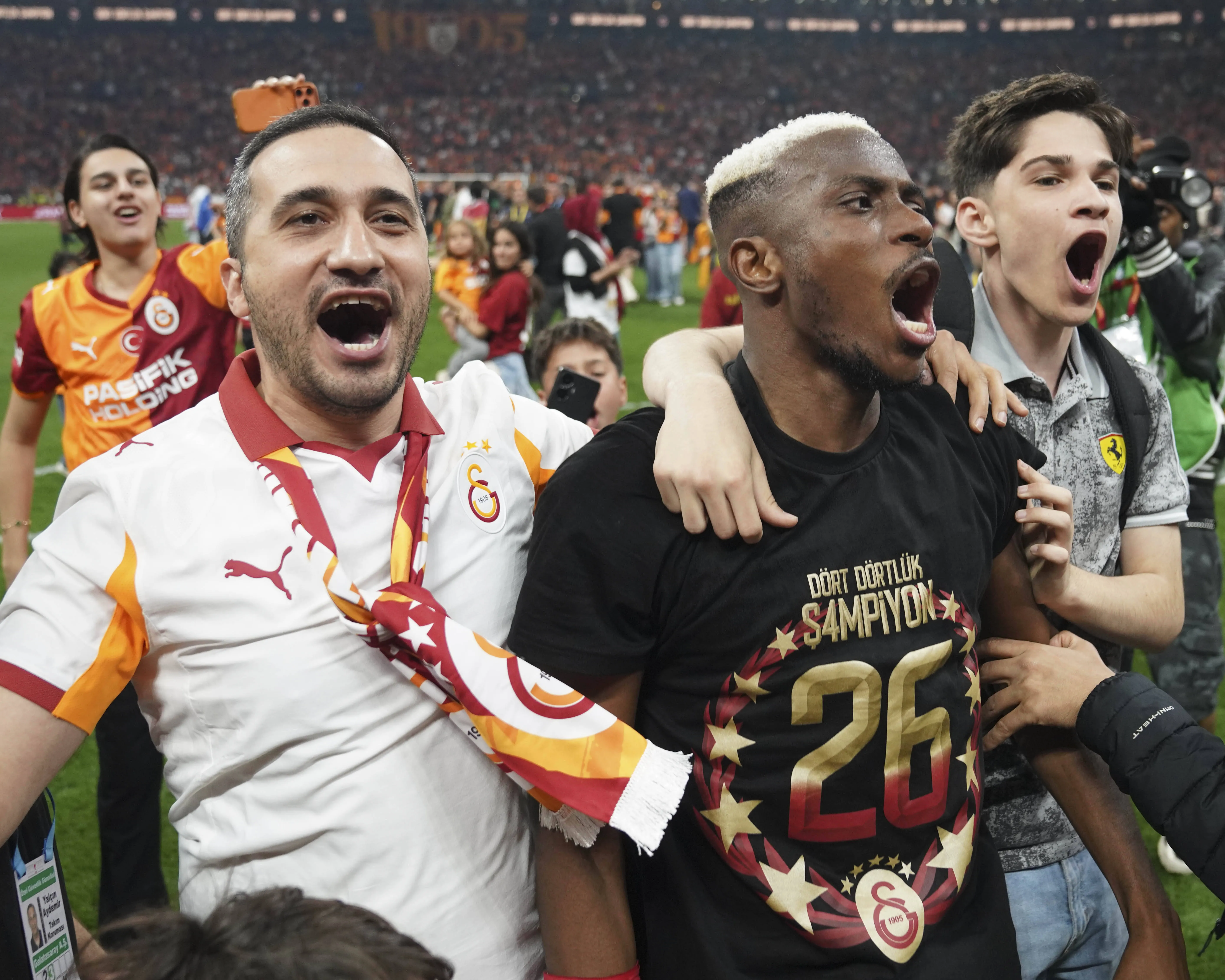 Victor Osimhen of Galatasaray before the Trendyol Turkish S&uuml;per League match between Galatasaray SK and Antalyaspor at Rams Park Stadium.