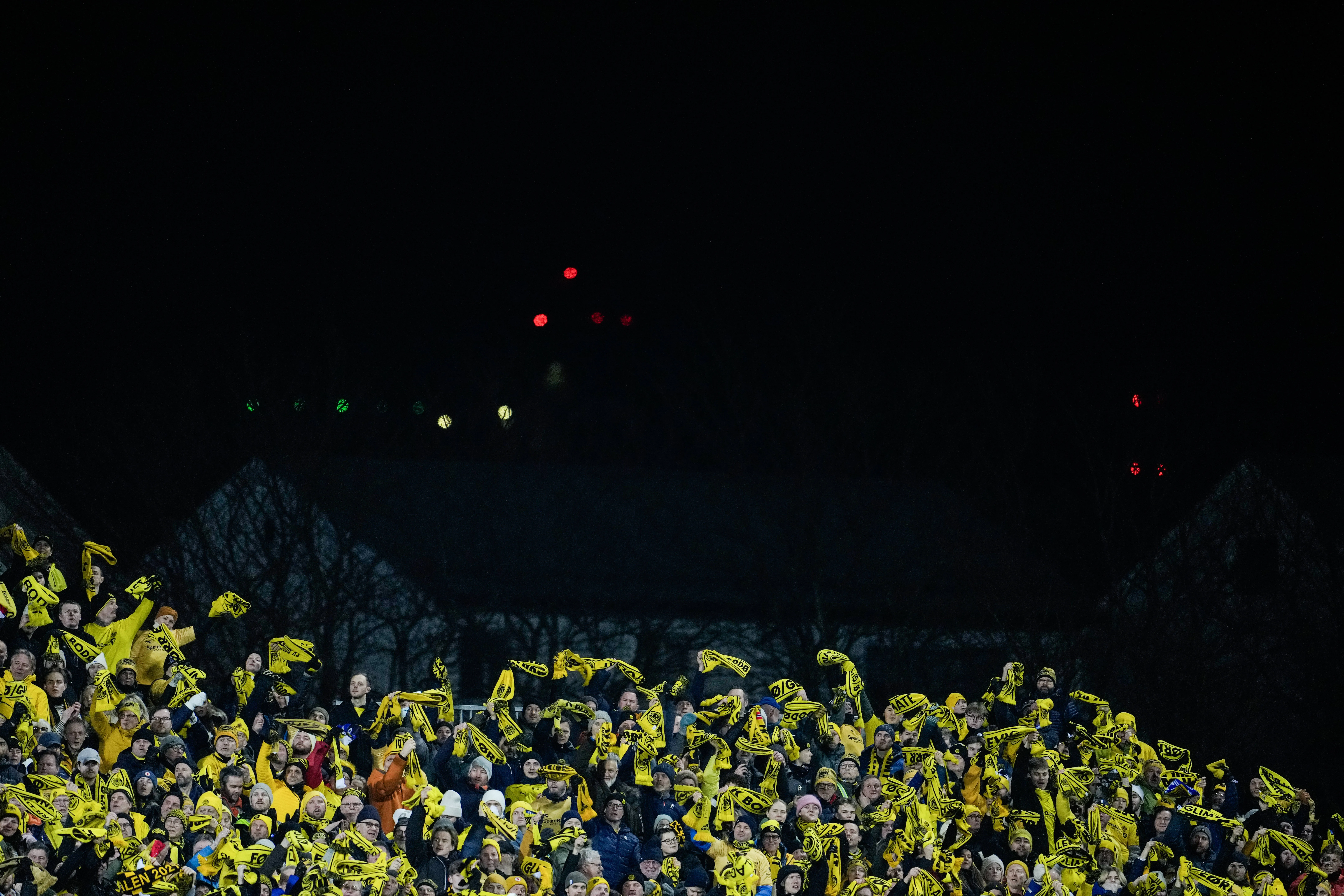 Bodo/Glimt s players during the Champions League football match between Bodo/Glimt and Sporting Lisbon.