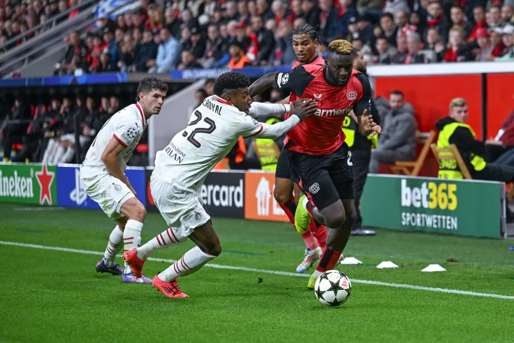 Super Eagles striker scores as Leverkusen stun AC Milan in thrilling UCL victory