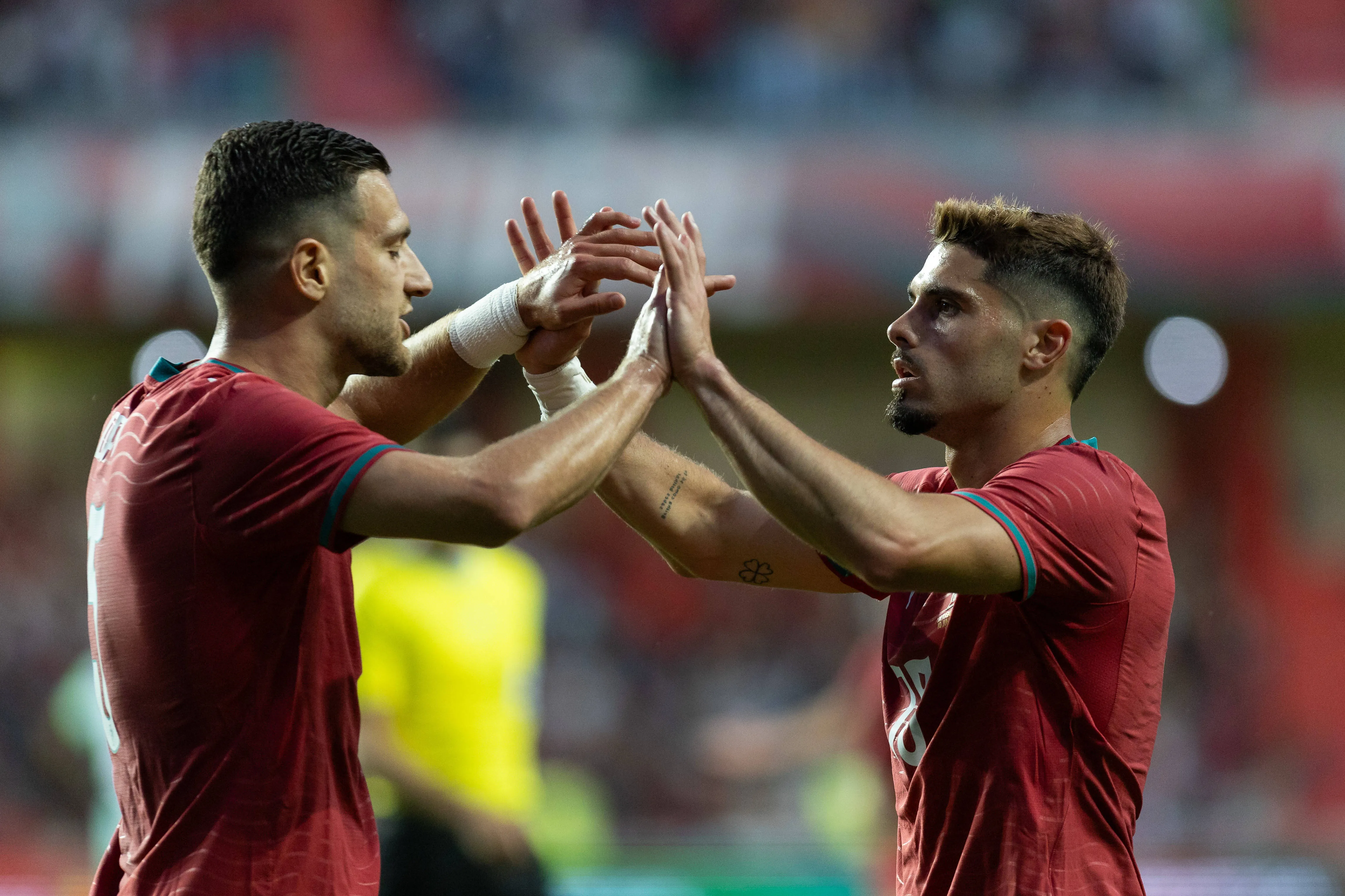 Pedro Neto and Diogo Dalot for Portugal