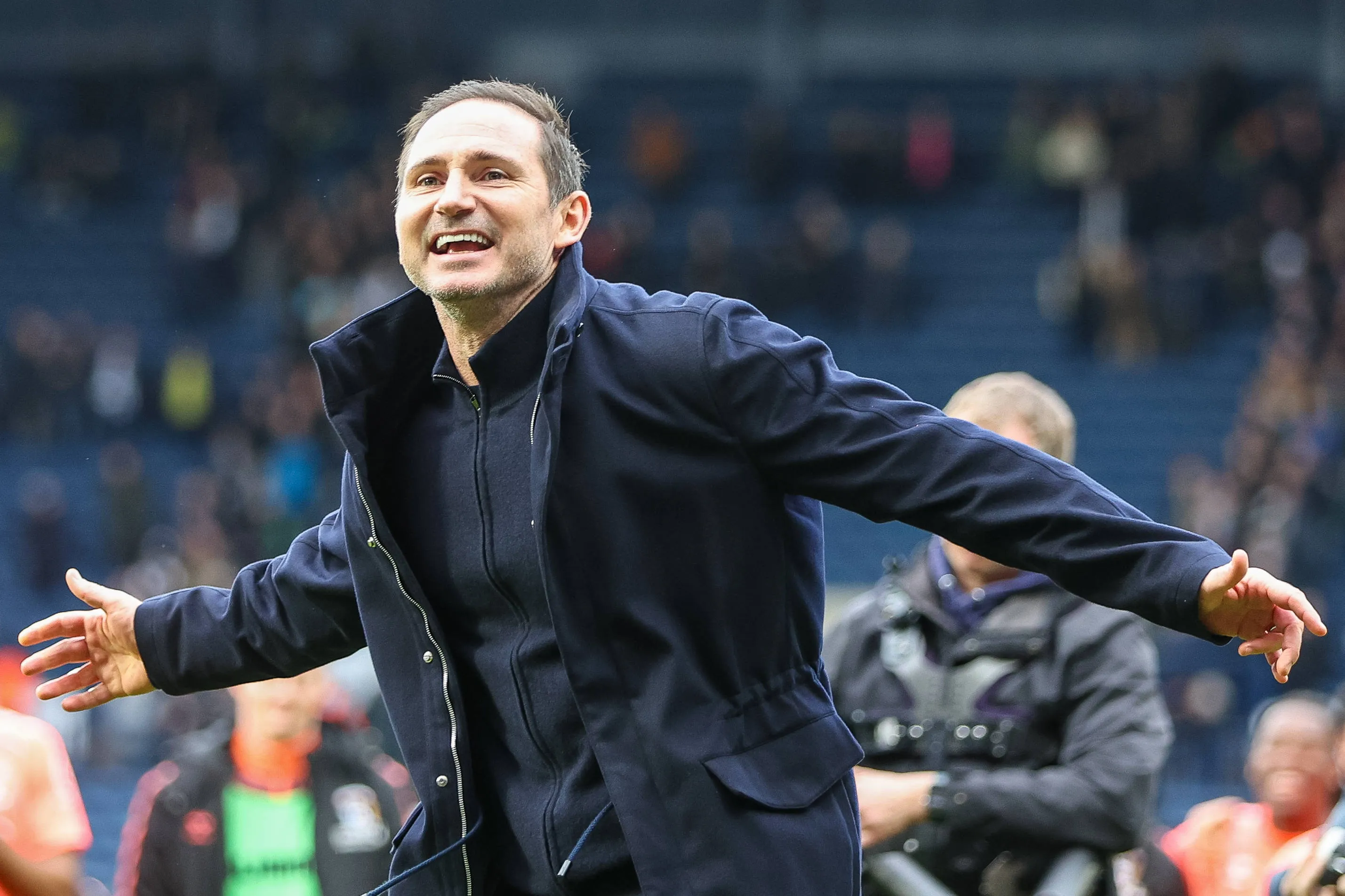 Frank Lampard, celebrates the win during the Sky Bet Championship match between West Bromwich Albion and Coventry City