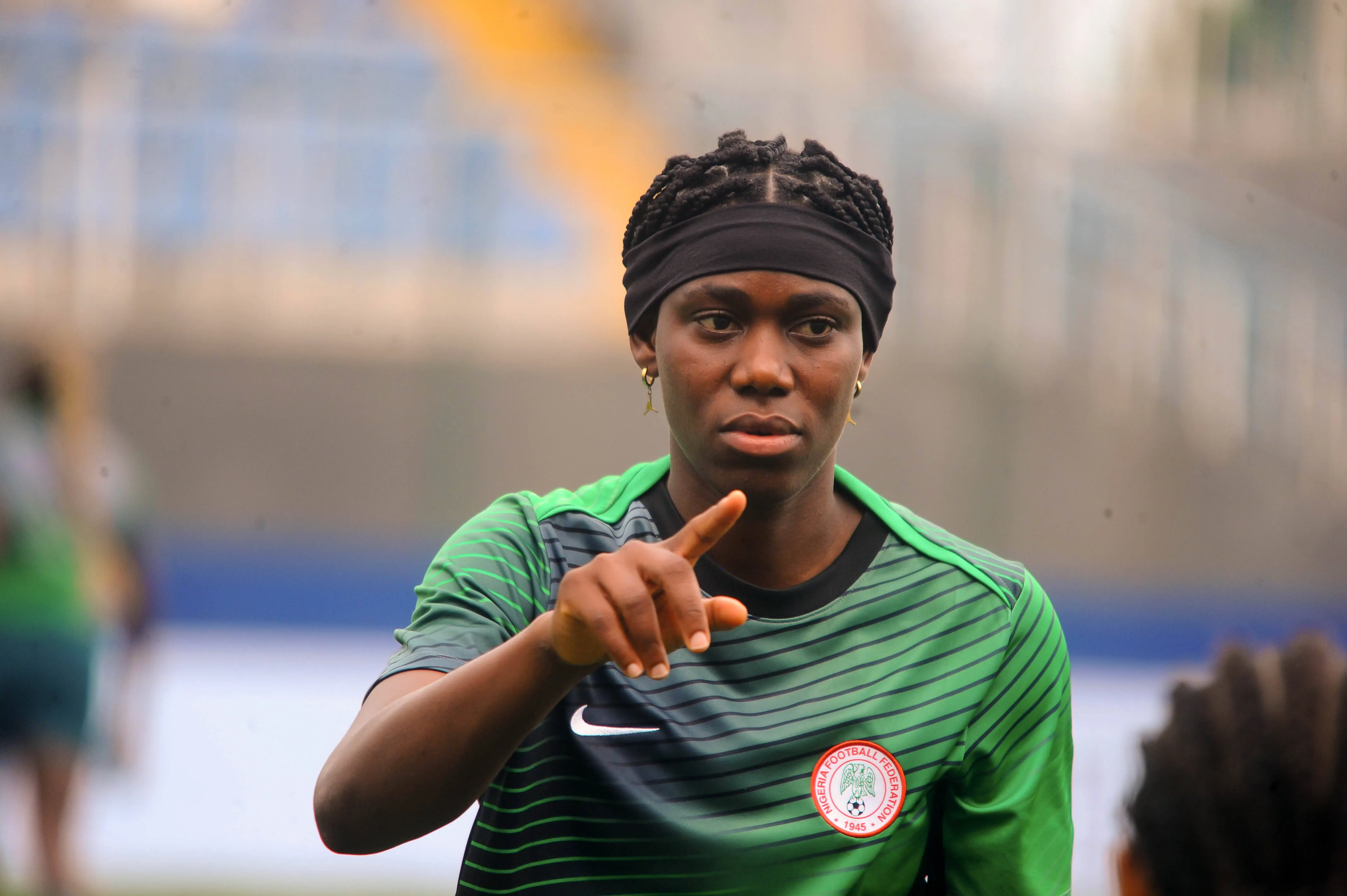 Super Falcons legendary forward Asisat Oshoala 