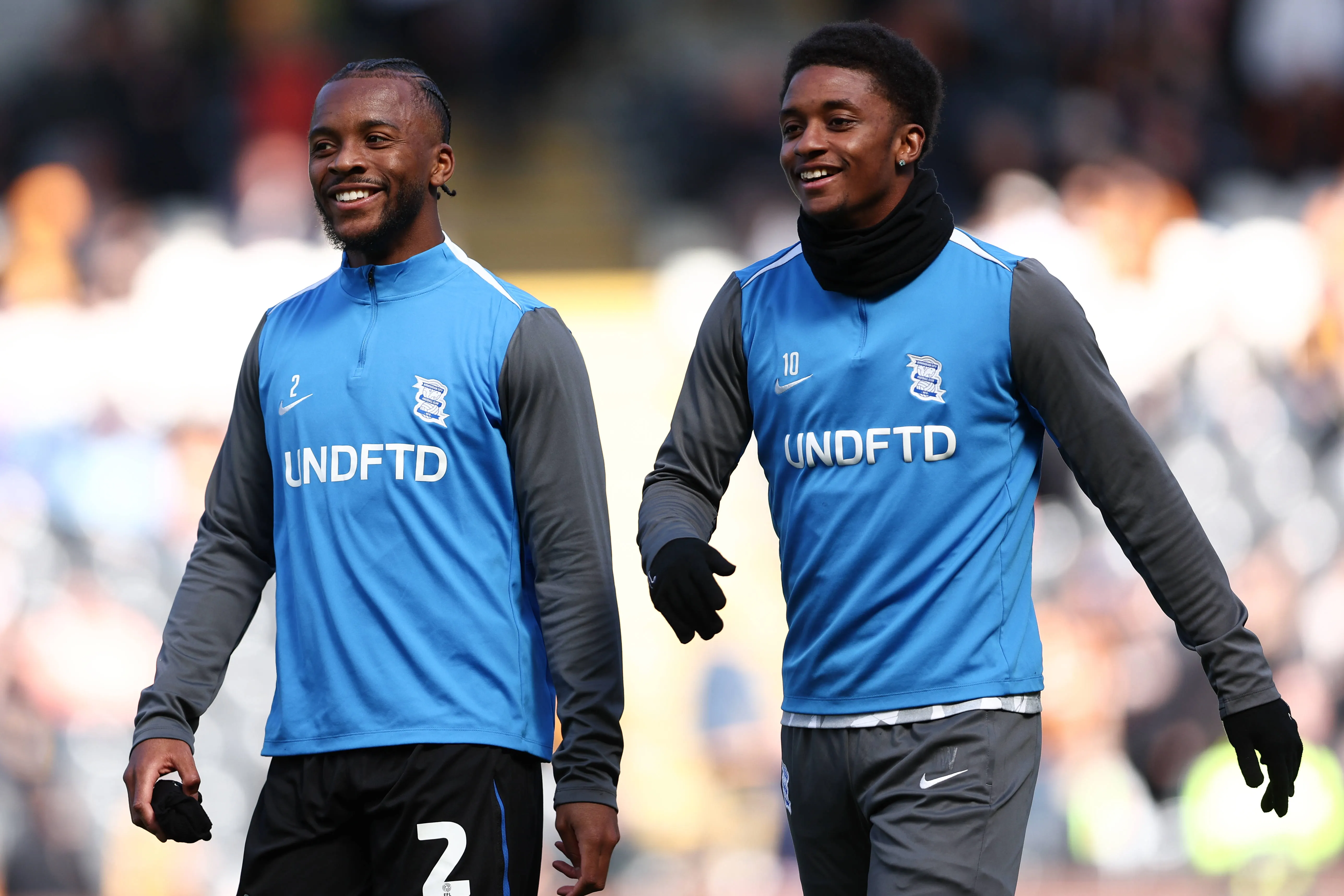 Ethan Laird and Demarai Gray of Birmingham City