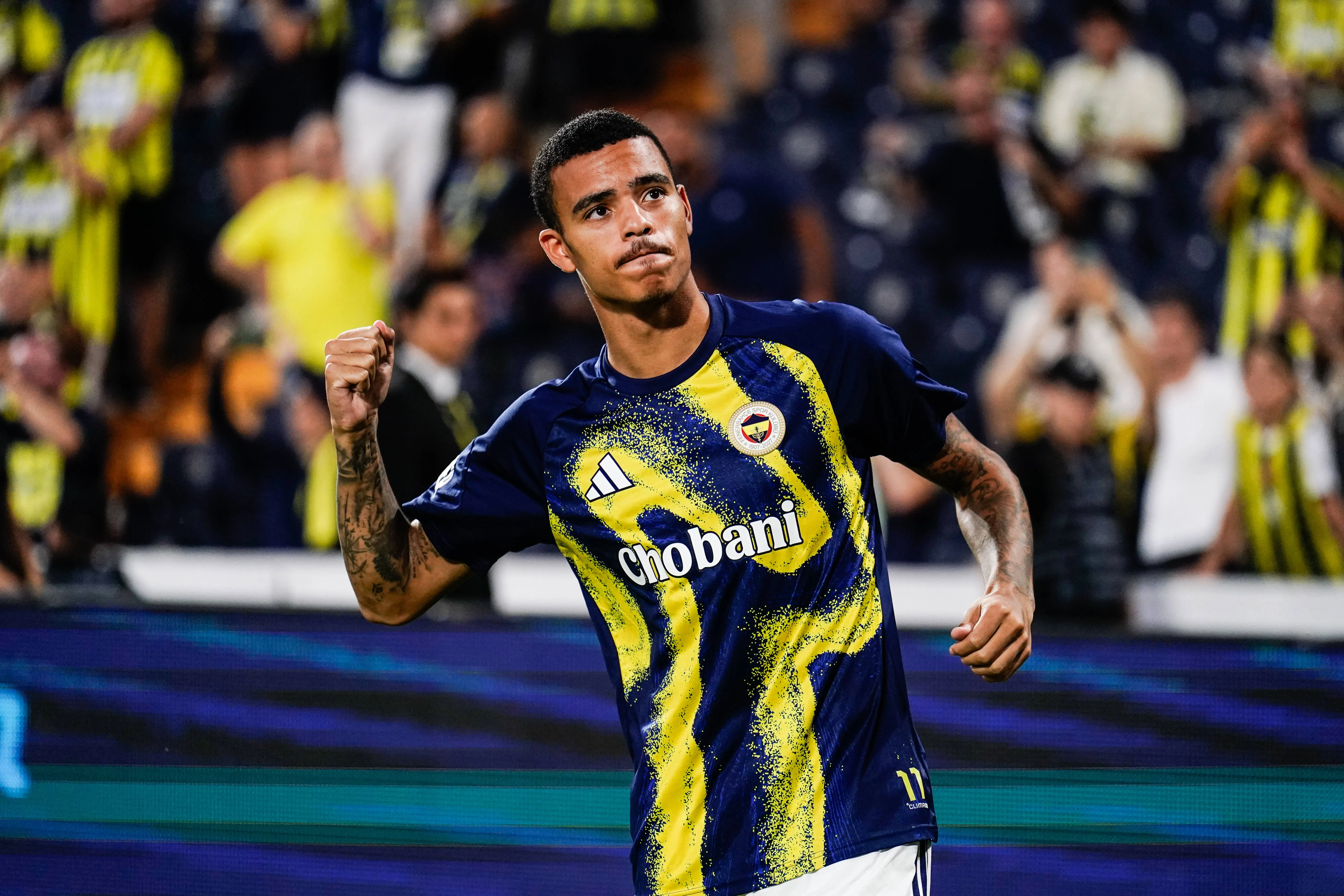 Mason Greenwood of Fenerbahce looks on