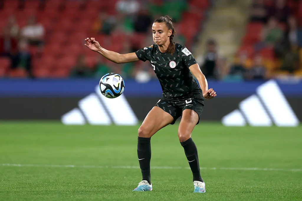 Ashleigh Plumptre in action for the Super Falcons