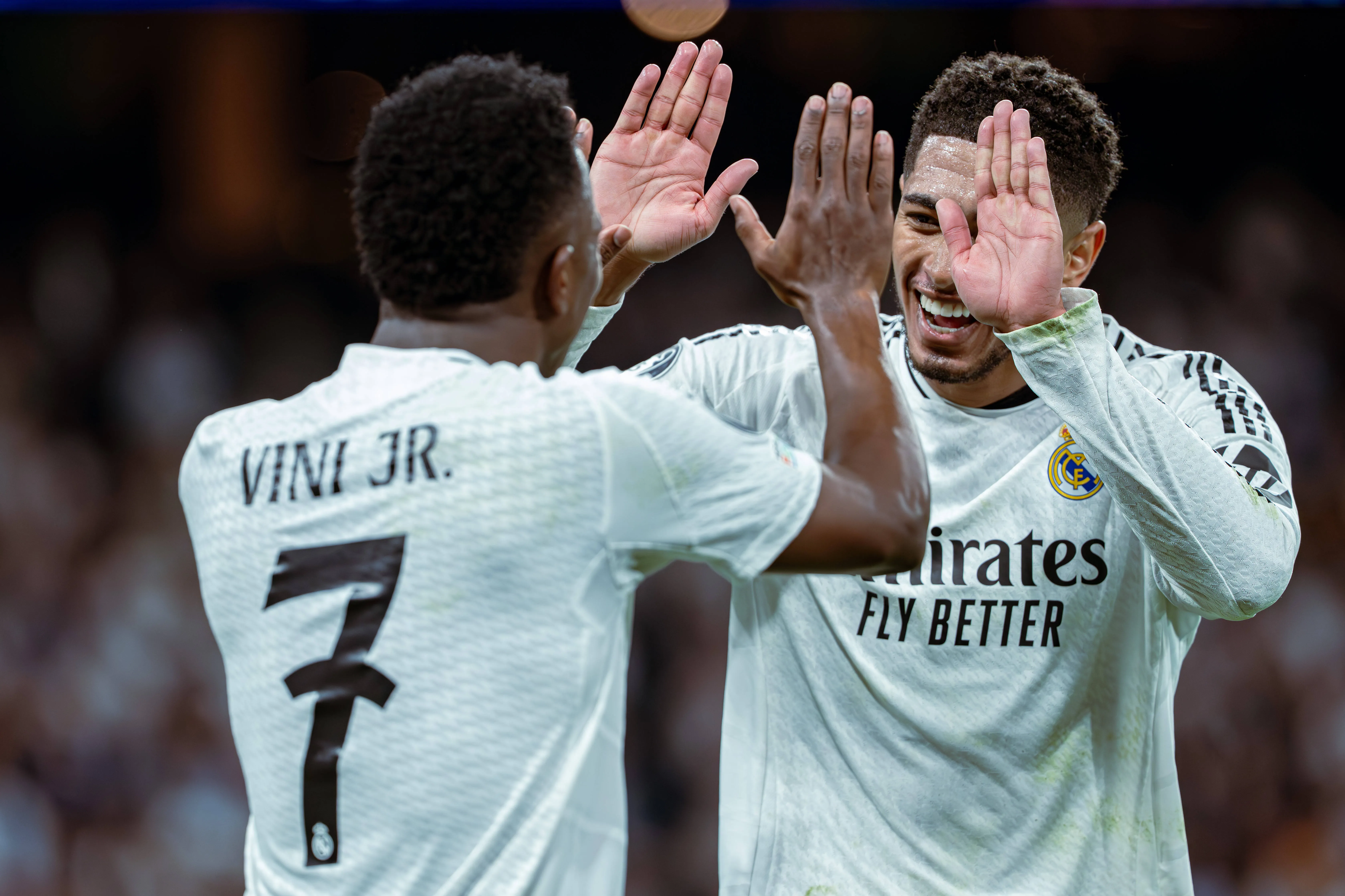 Jude Bellingham and Kylian Mbappe against Manchester City