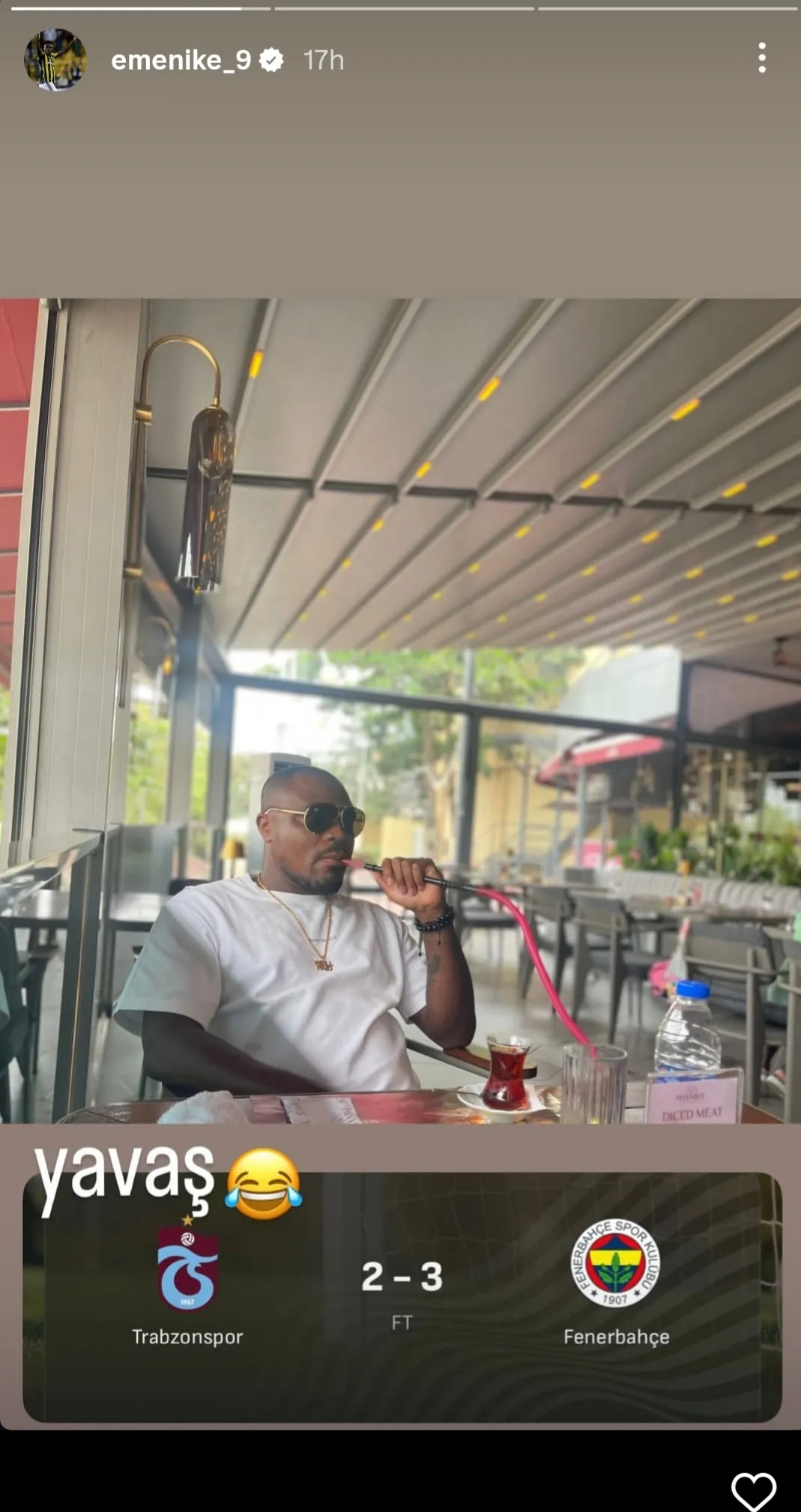 Emmanuel Emenike celebrates Fenerbahce Win Over Trabzonspor 