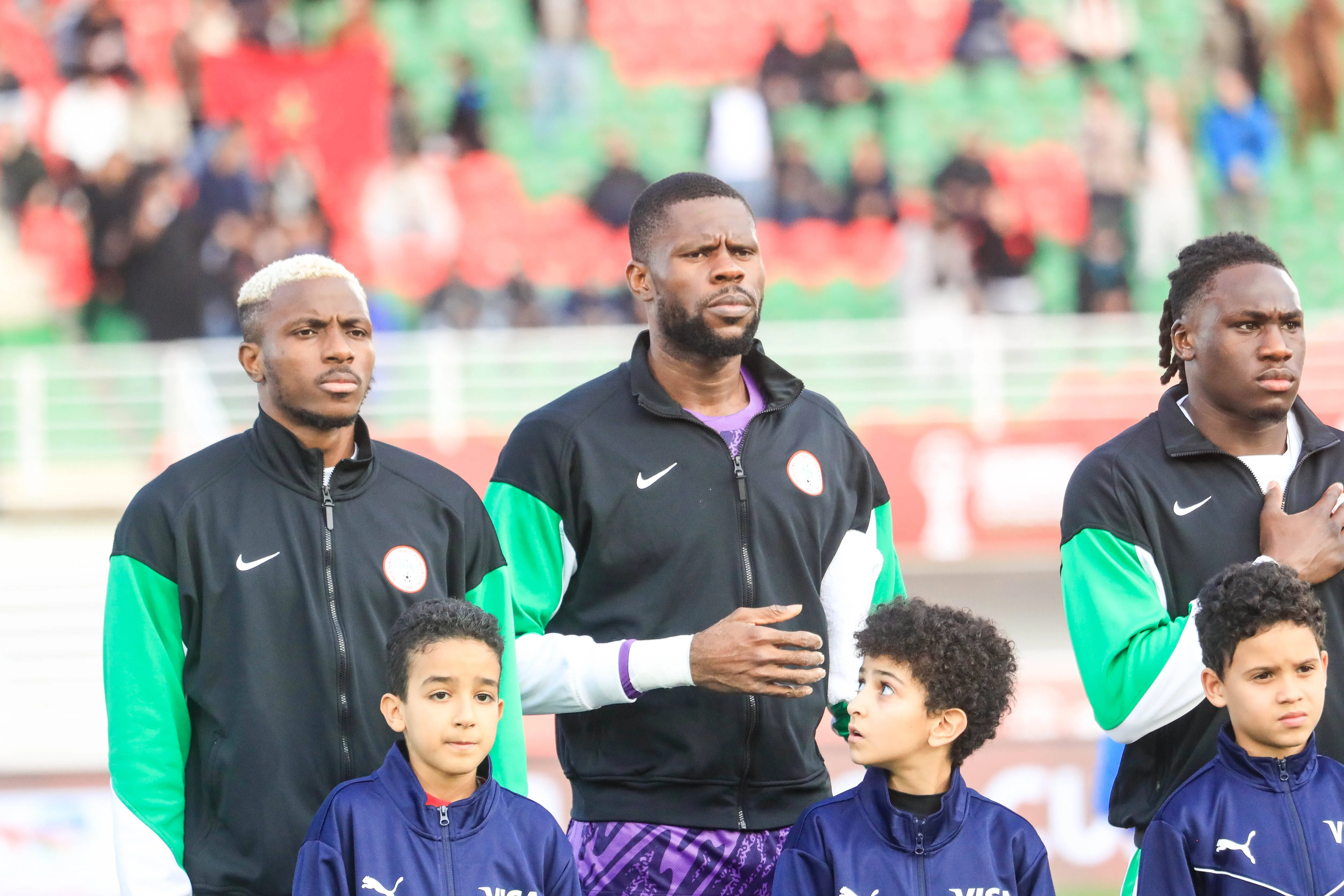 Super Eagles stars Victor Osimhen, Francis Uzoho and Calvin Bassey