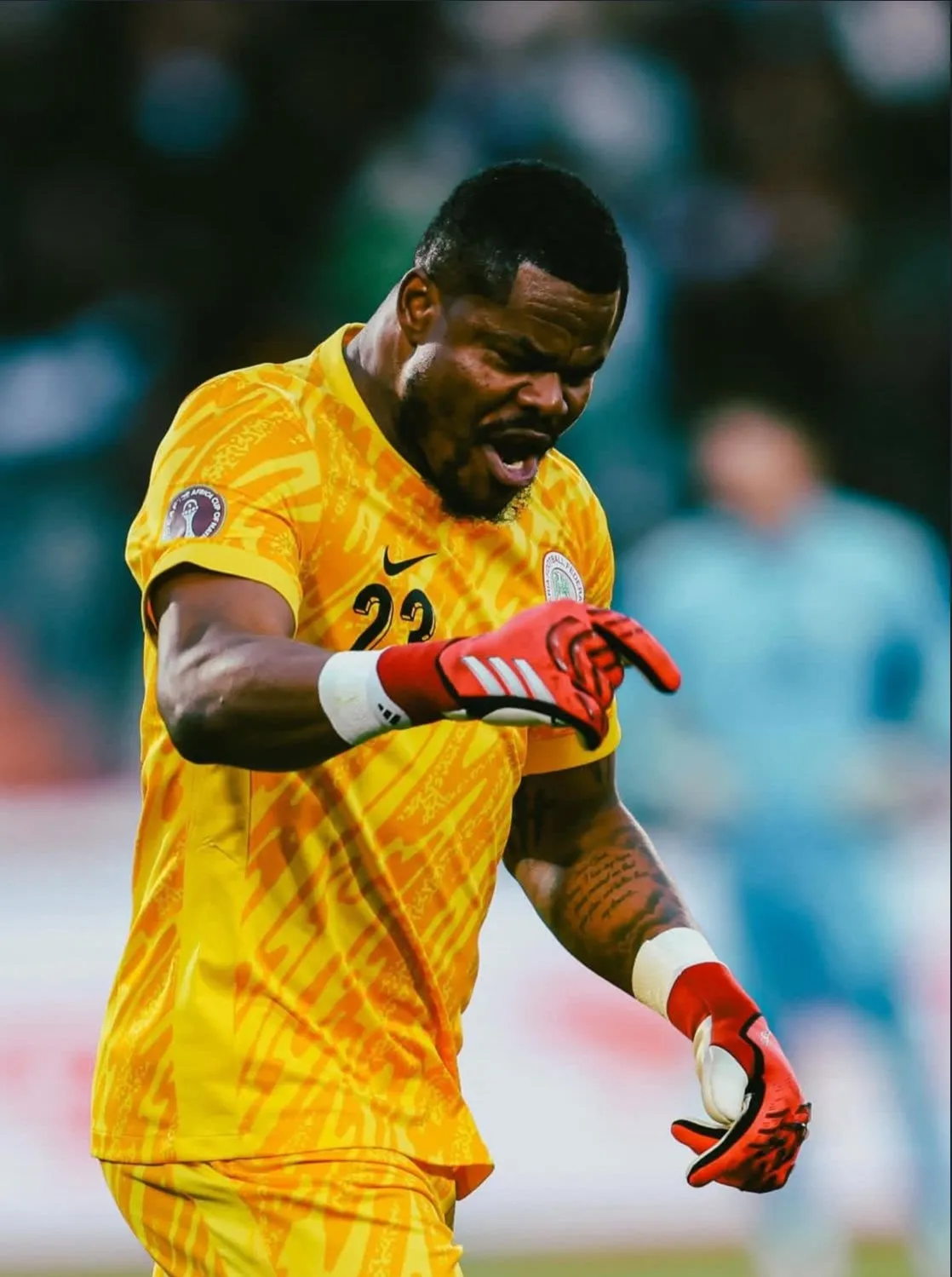 Super Eagles goalkeeper Stanley Nwabali 