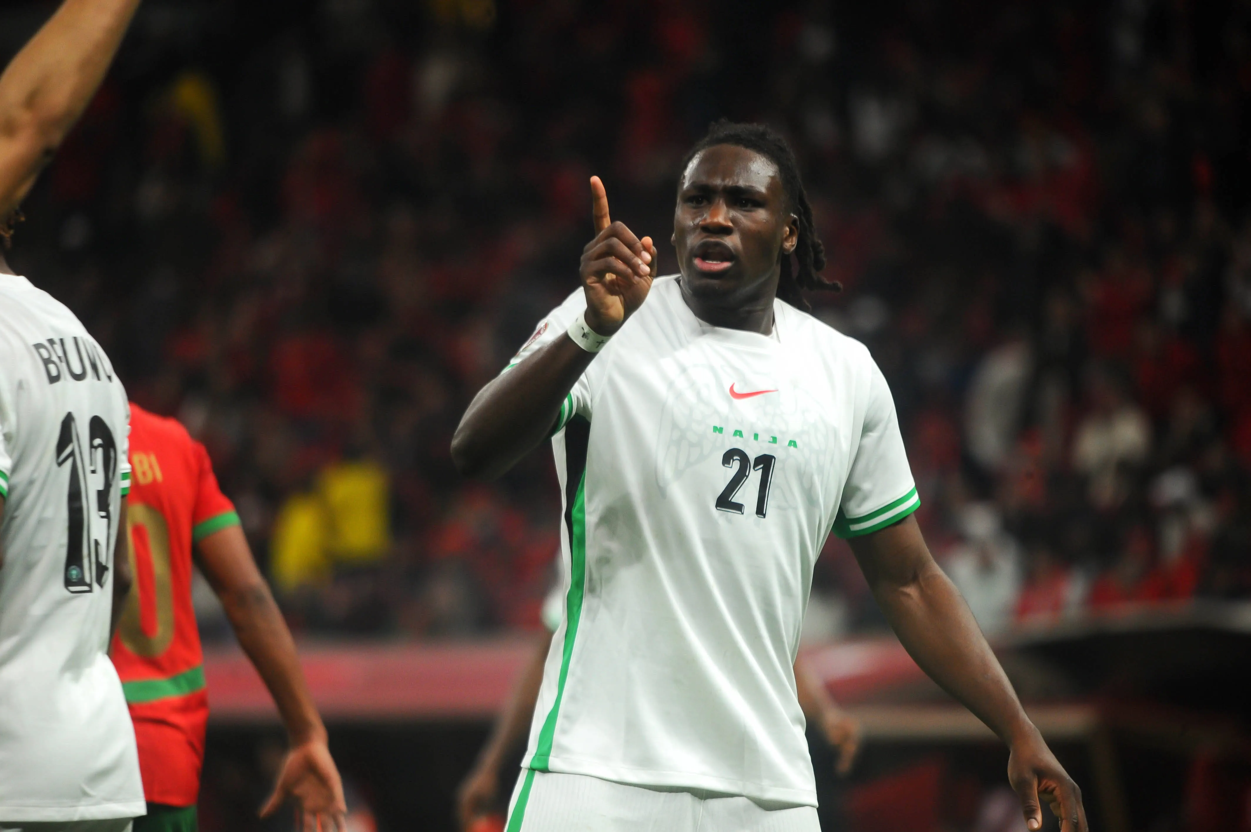 Calvin Bassey, Nigeria during the Africa Cup of Nations AFCON match between Nigeria and Morocco at Prince Moulay El Hassan Stadium on January 14th in Rabat, Morocco.