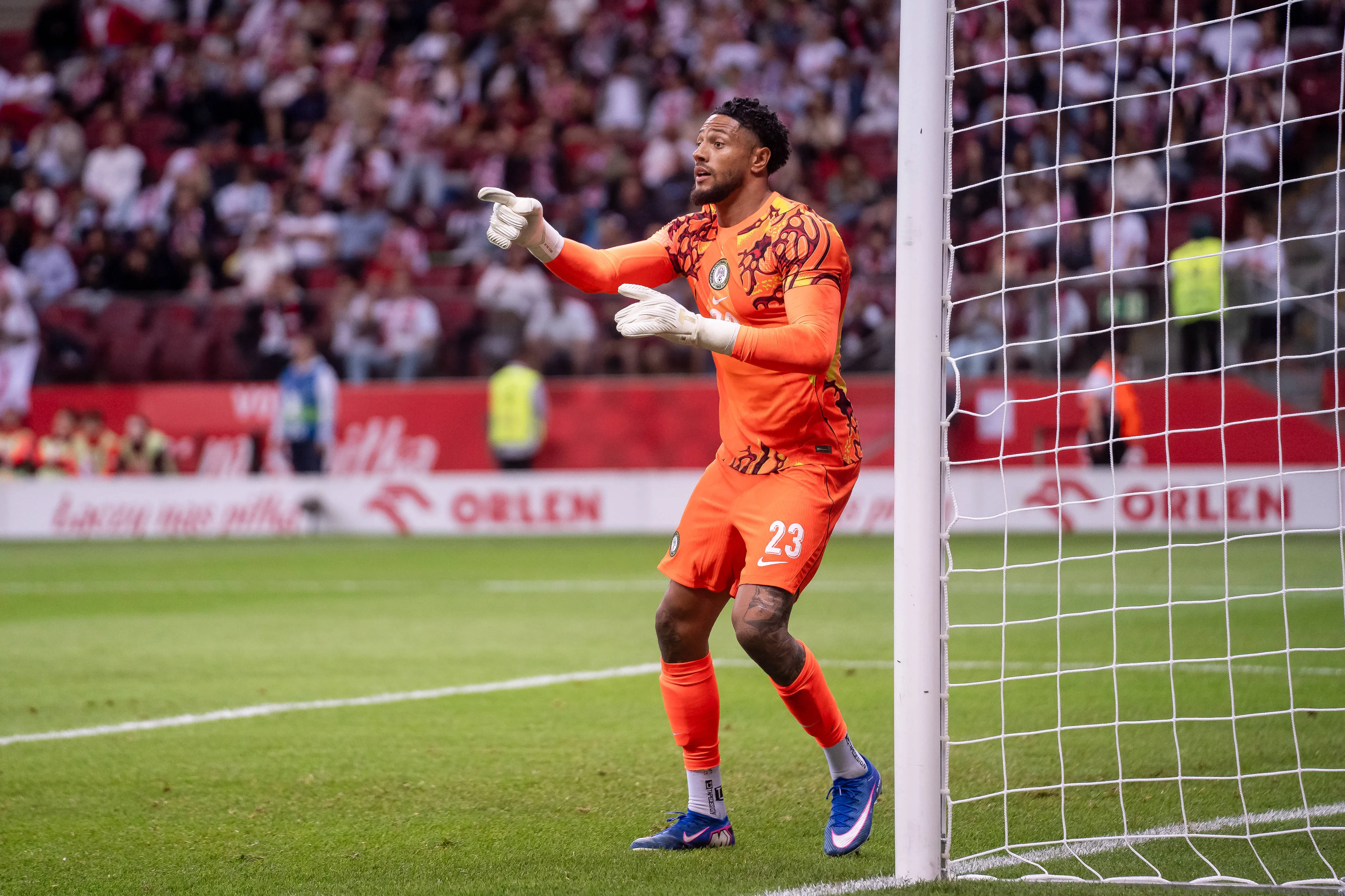 Maduka Okoye of Nigeria is seen during the international friendly match against Poland