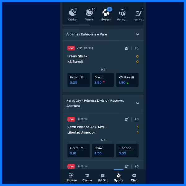 Stake.com live betting