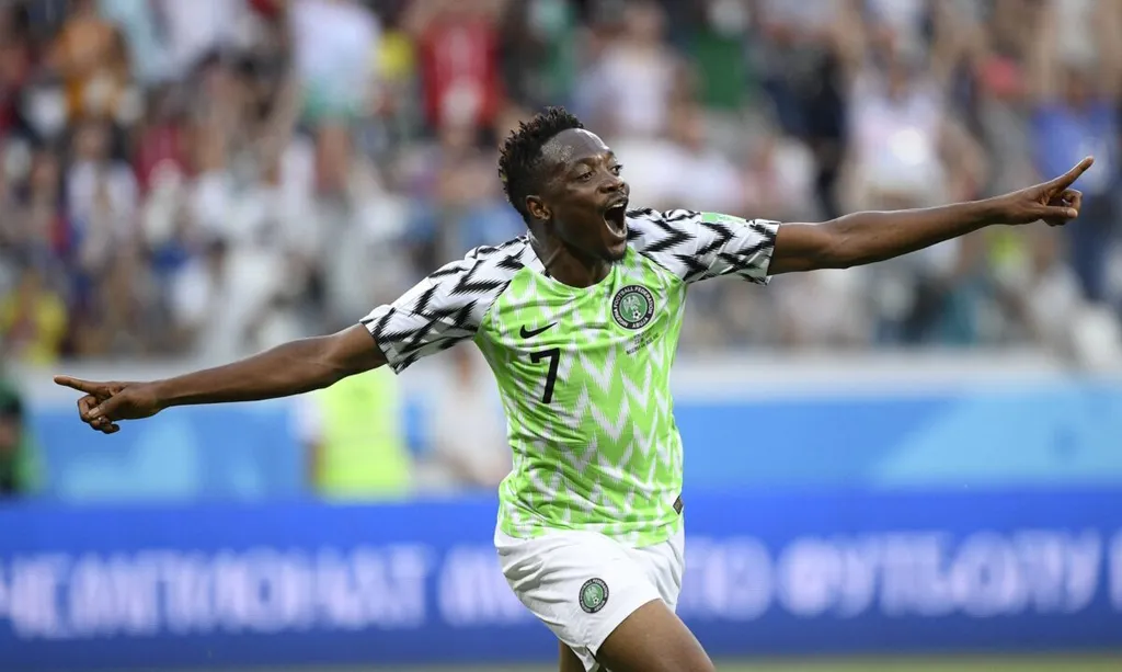 Ahmed Musa in action for Super Eagles 