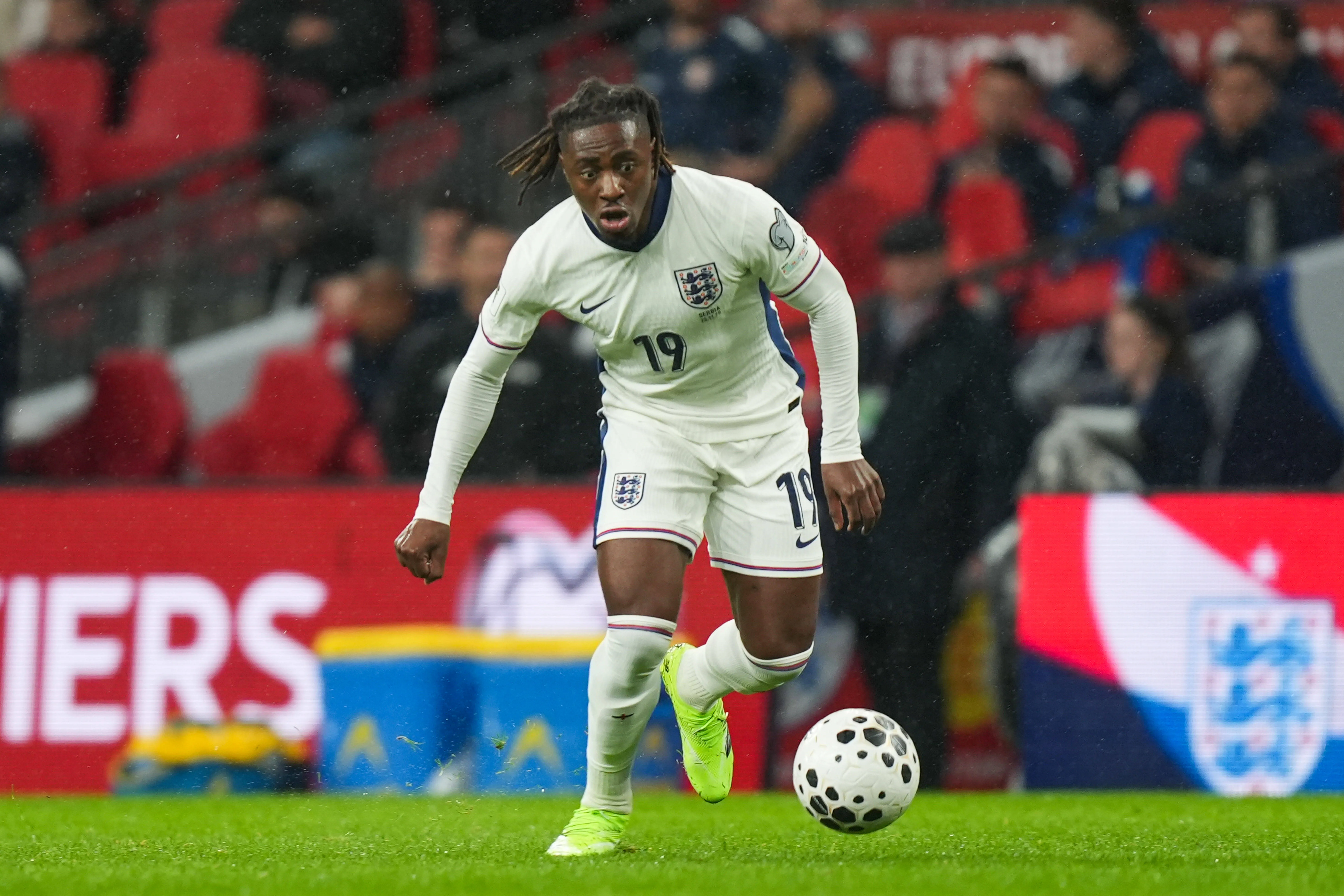  Eberechi Eze of England during the England v Serbia UEFA World Cup Qualifier Group K match at Wembley Stadium