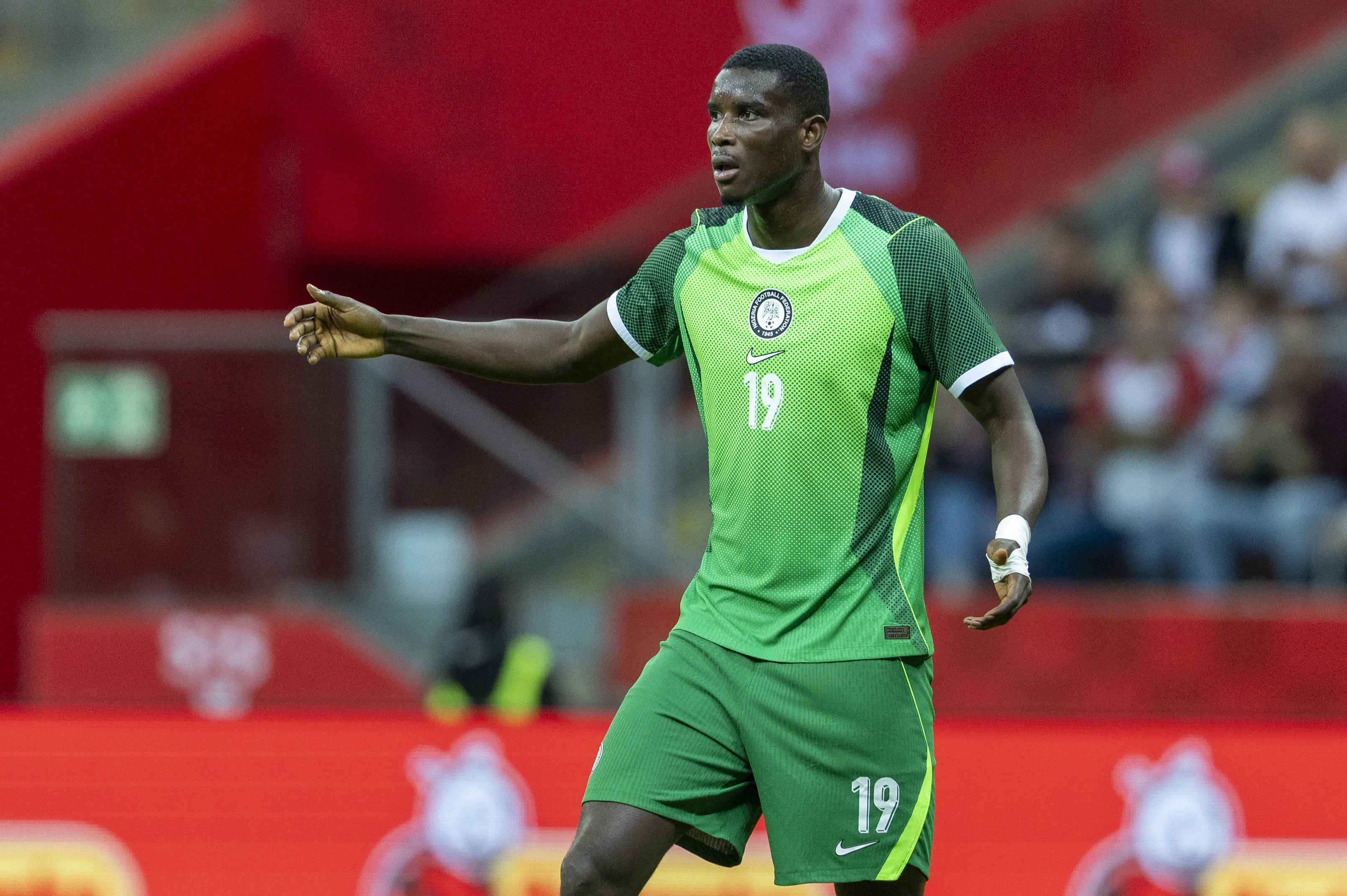 Paul Onuachu during the friendly match between Poland and Nigeria in Warsaw, Poland, on June 03, 2026 Warsaw Poland