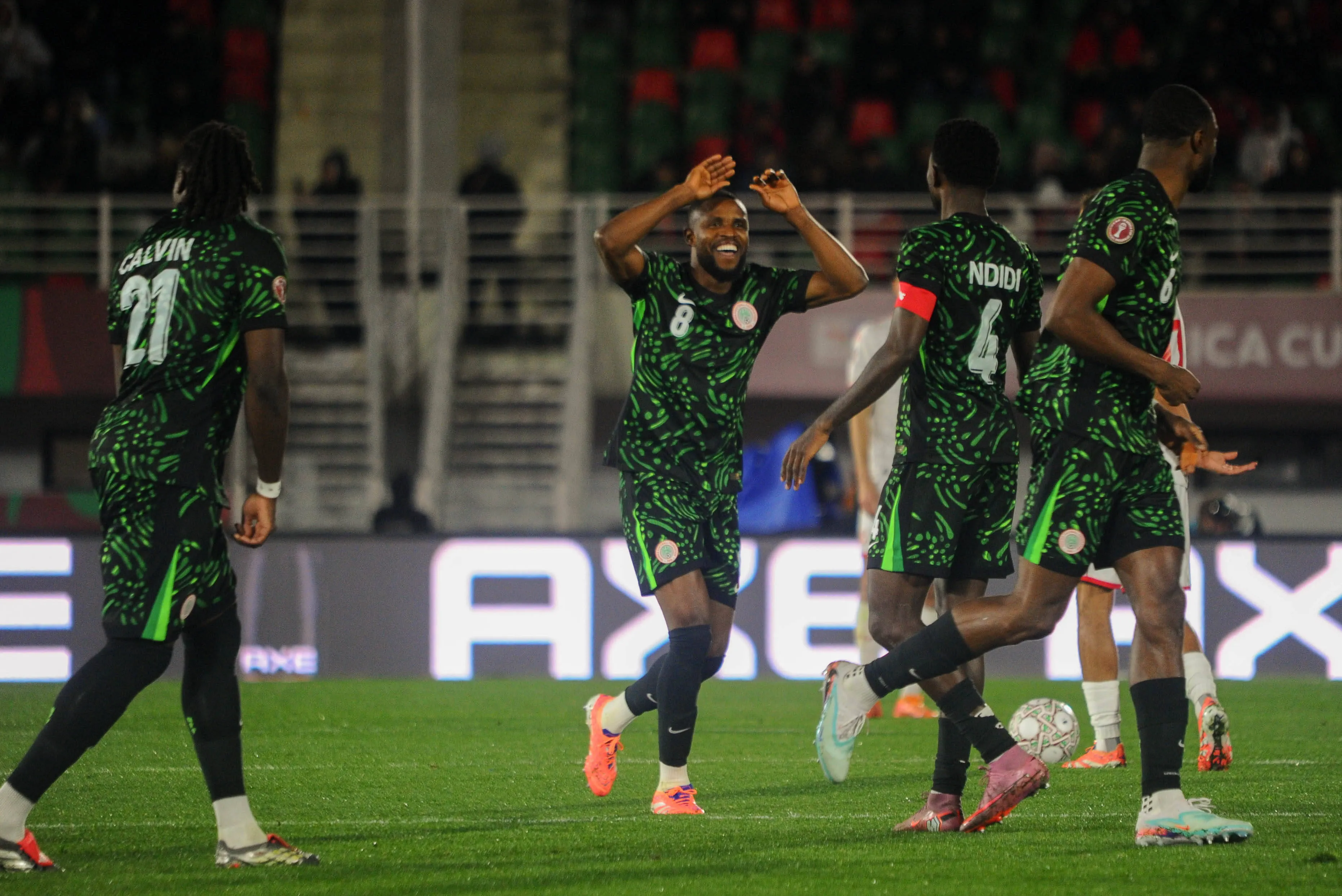 Super Eagles stars Frank Onyeka and Wilfred Ndidi