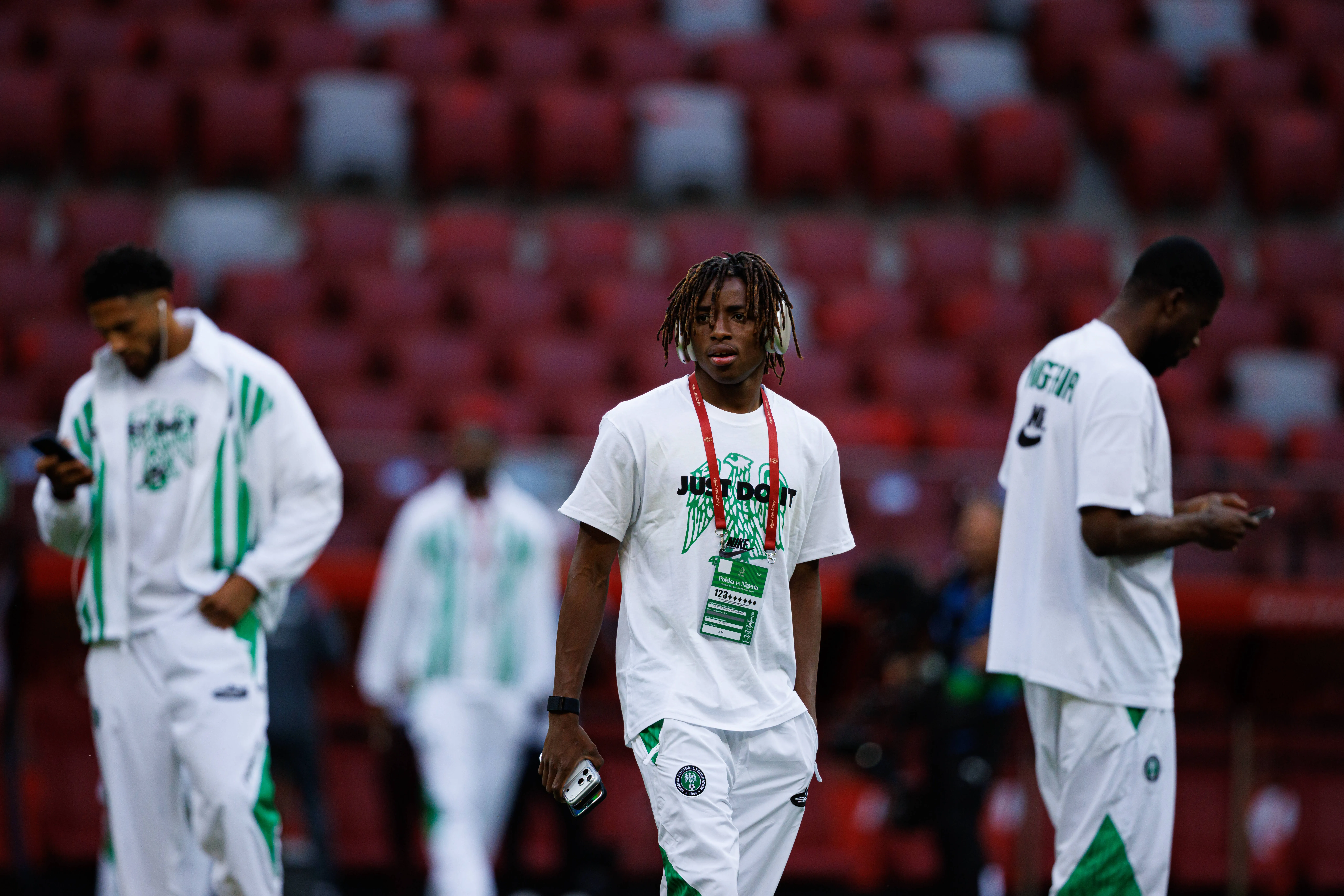 Abdullahi Bewene seen during International Friendly game between national teams of Poland and Nigeria.