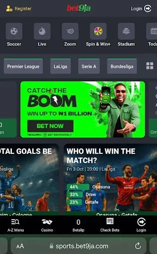 Bet9ja: Best Afcon betting site.