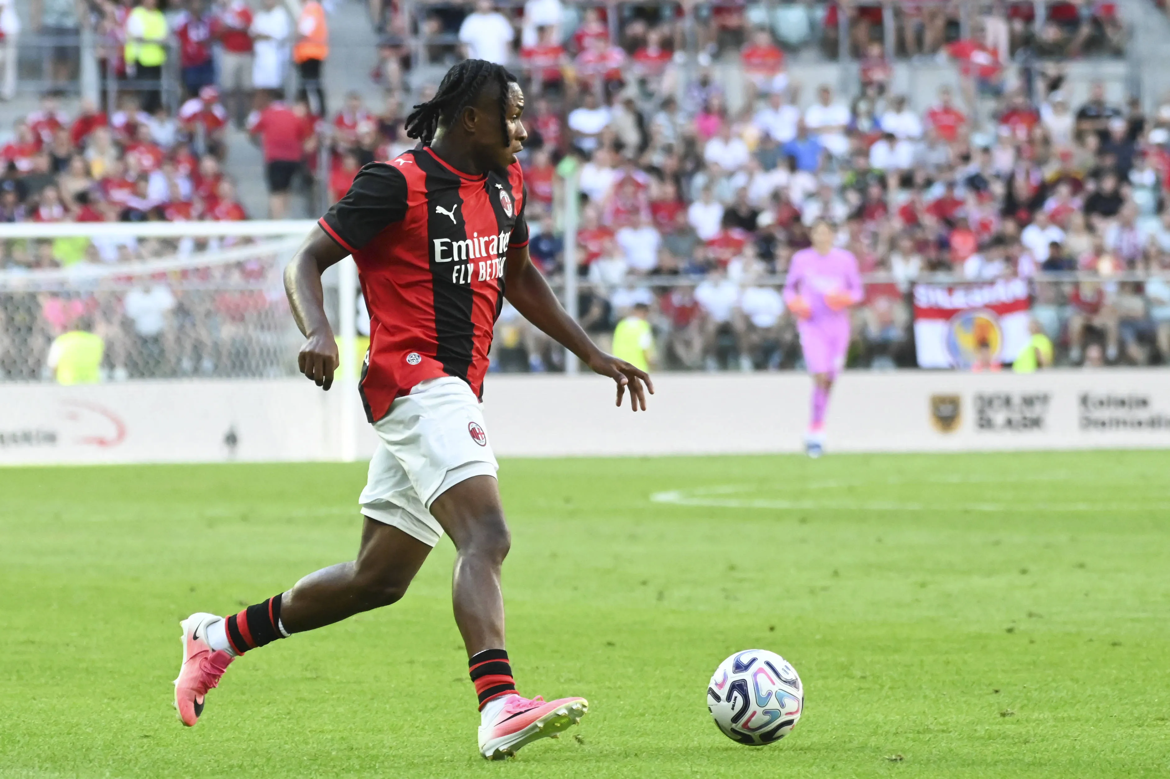 Samuel Chukwueze during the friendly match between Manchester United and AC Milan