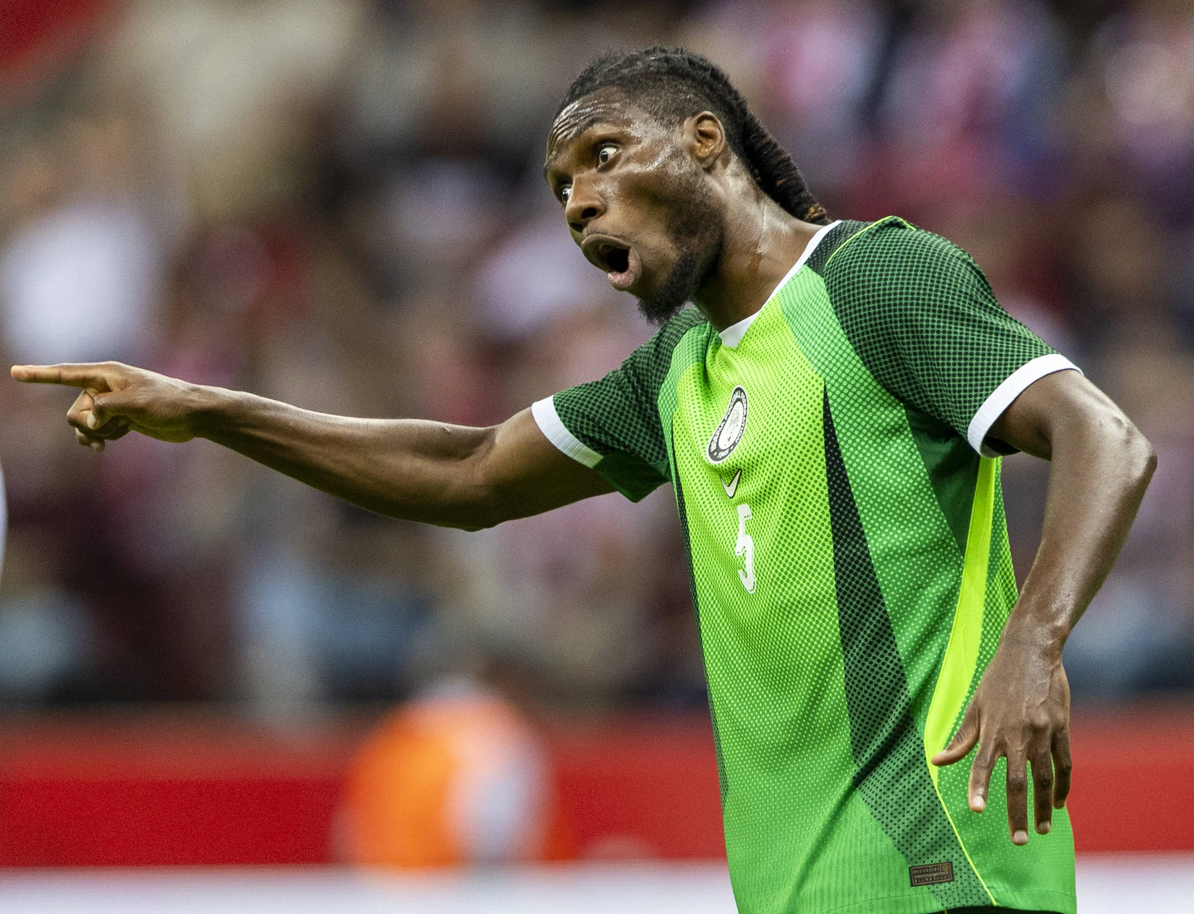 Igoh Ogbu during the friendly match between Poland and Nigeria