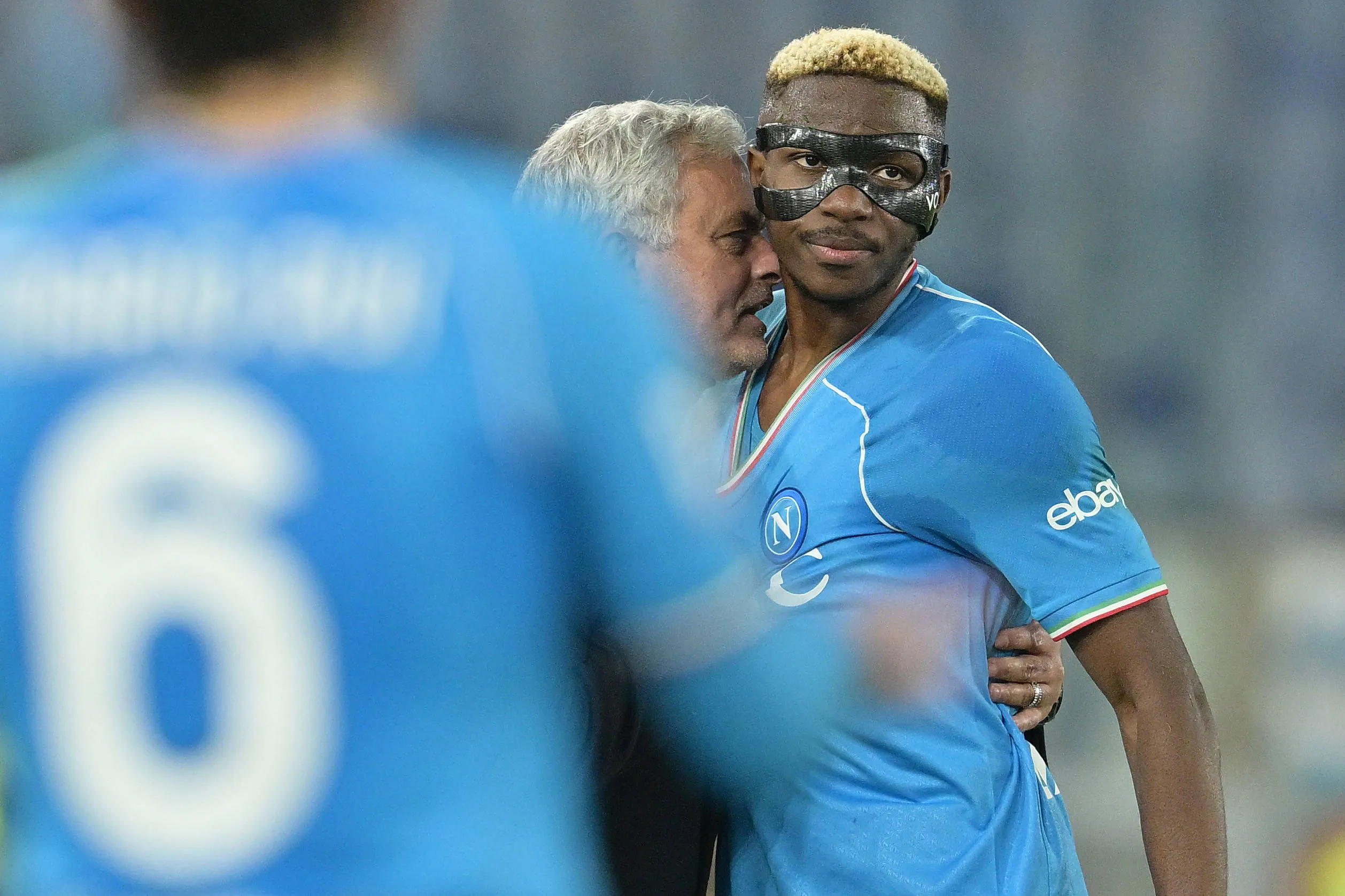 Jose Mourinho and Victor Osimhen back when they were in Italy 