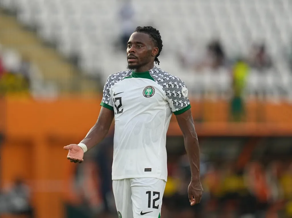 Bright Osayi-Samuel in action for Nigeria's Super Eagles 