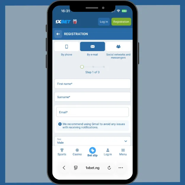 1xbet promo code method for registration.