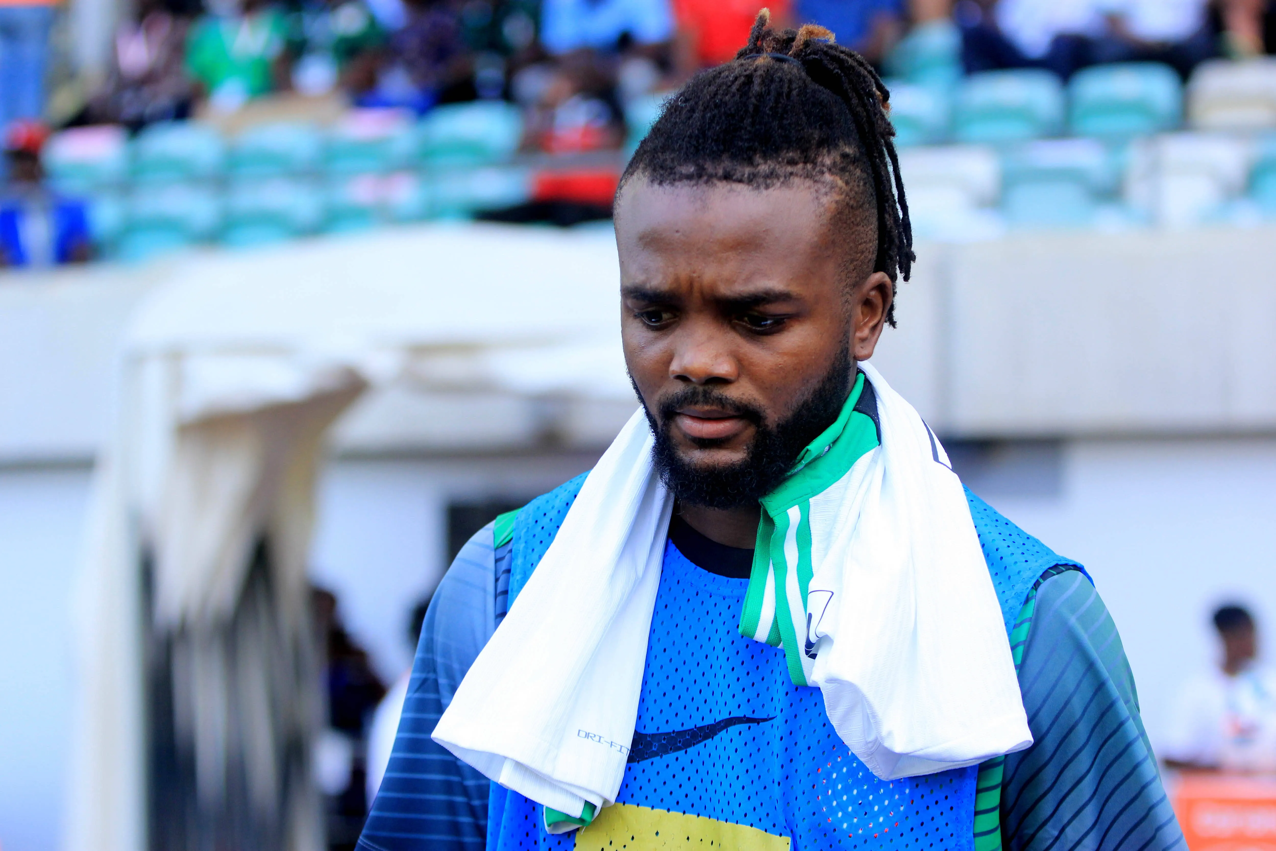 Chidozie Awaziem of Super Eagles during the 2026 FIFA World Cup qualifying match between Nigeria and the Amavubi of Rwanda at the Godswill Akpabio Stadium