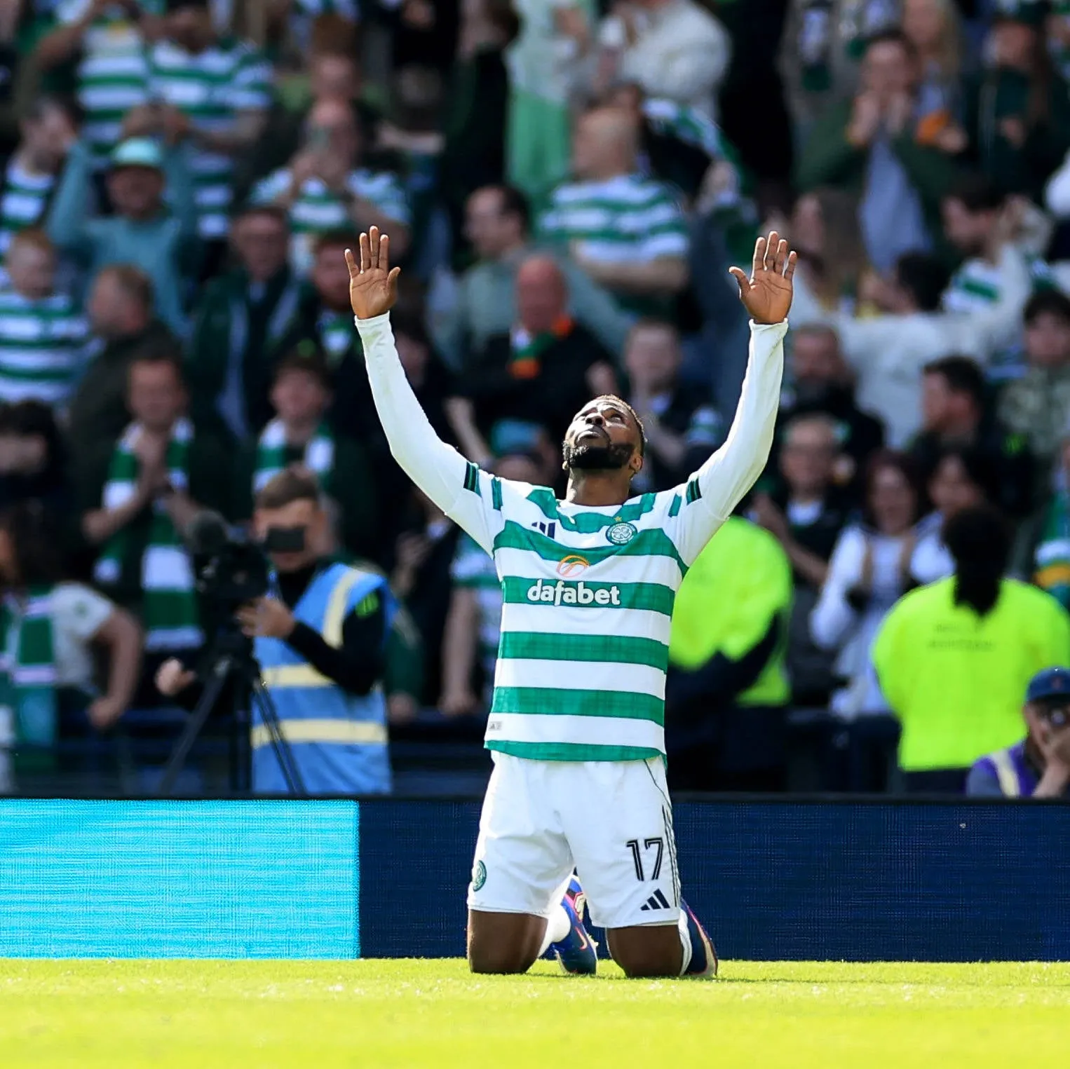 Kelechi Iheanacho of Celtic celebrates