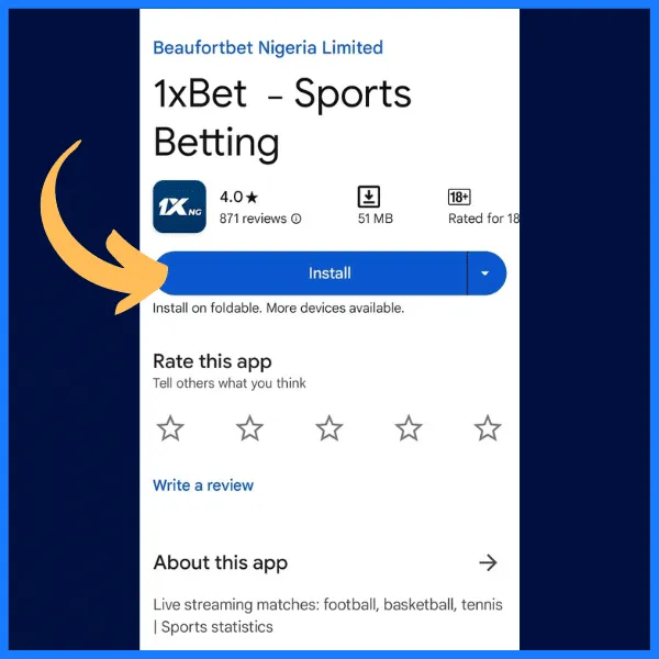 1xbet app for Android