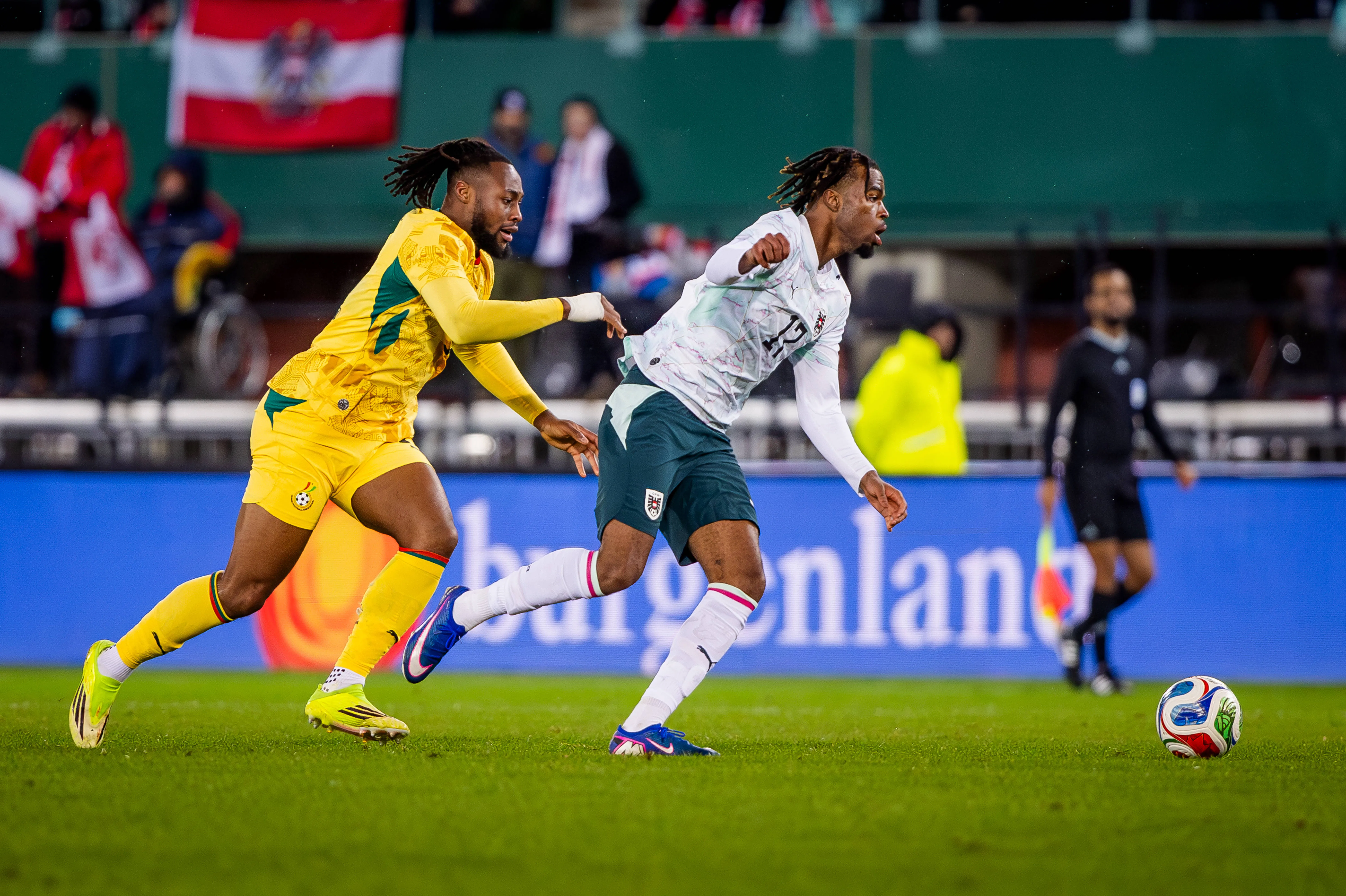 GHANA Antoine Semenyo of Ghana and Carney Chukwuemeka of Austria