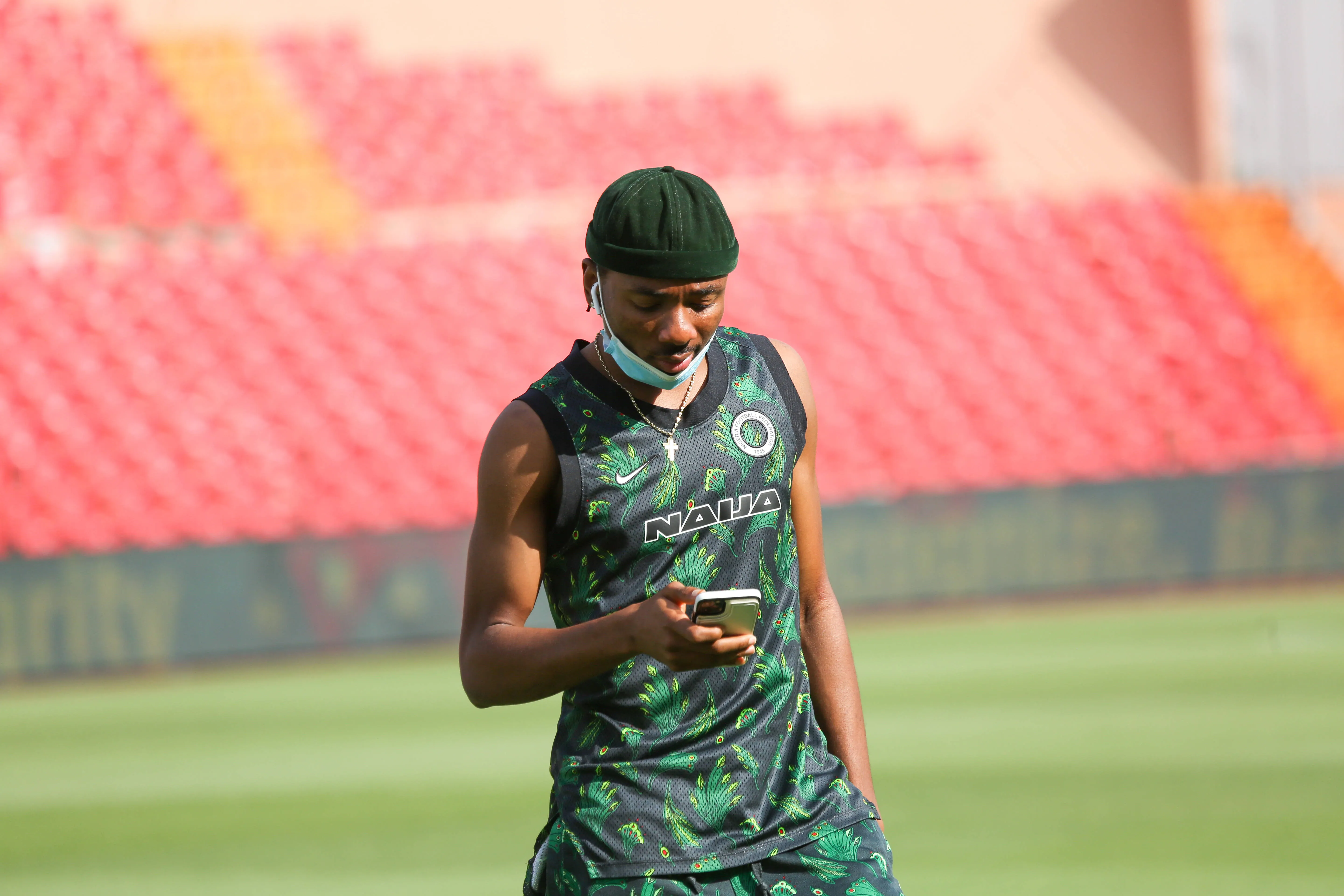 Kelechi Nwakali during the 2021 AFCON match between the Super Eagles and Sudan
