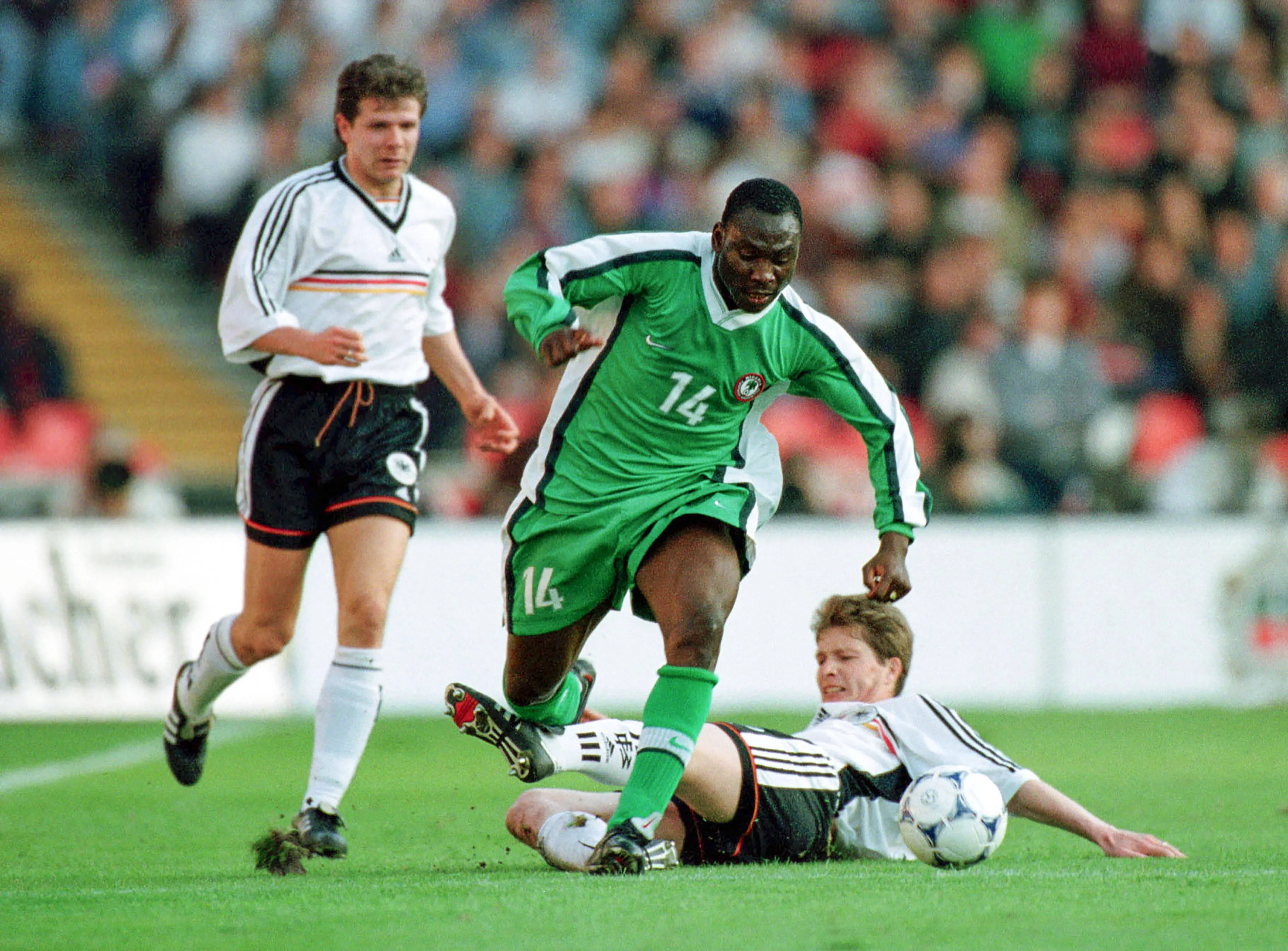 Super Eagles legend Daniel Amokachi at the World Cup 