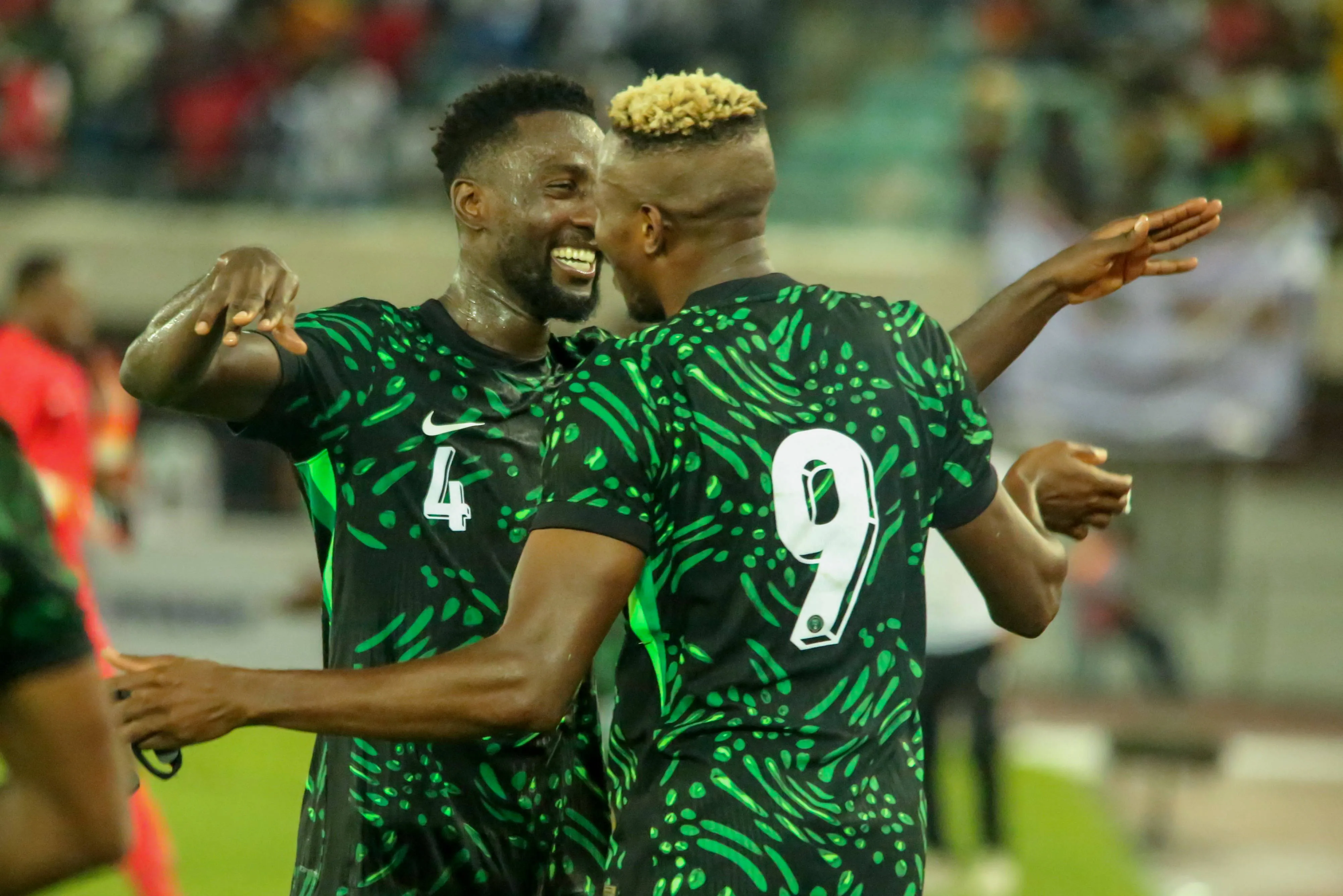 Super Eagles stars Wilfred Ndidi and Victor Osimhen 