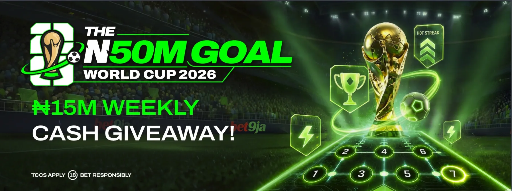 Bet9ja World Cup Streak promotion.