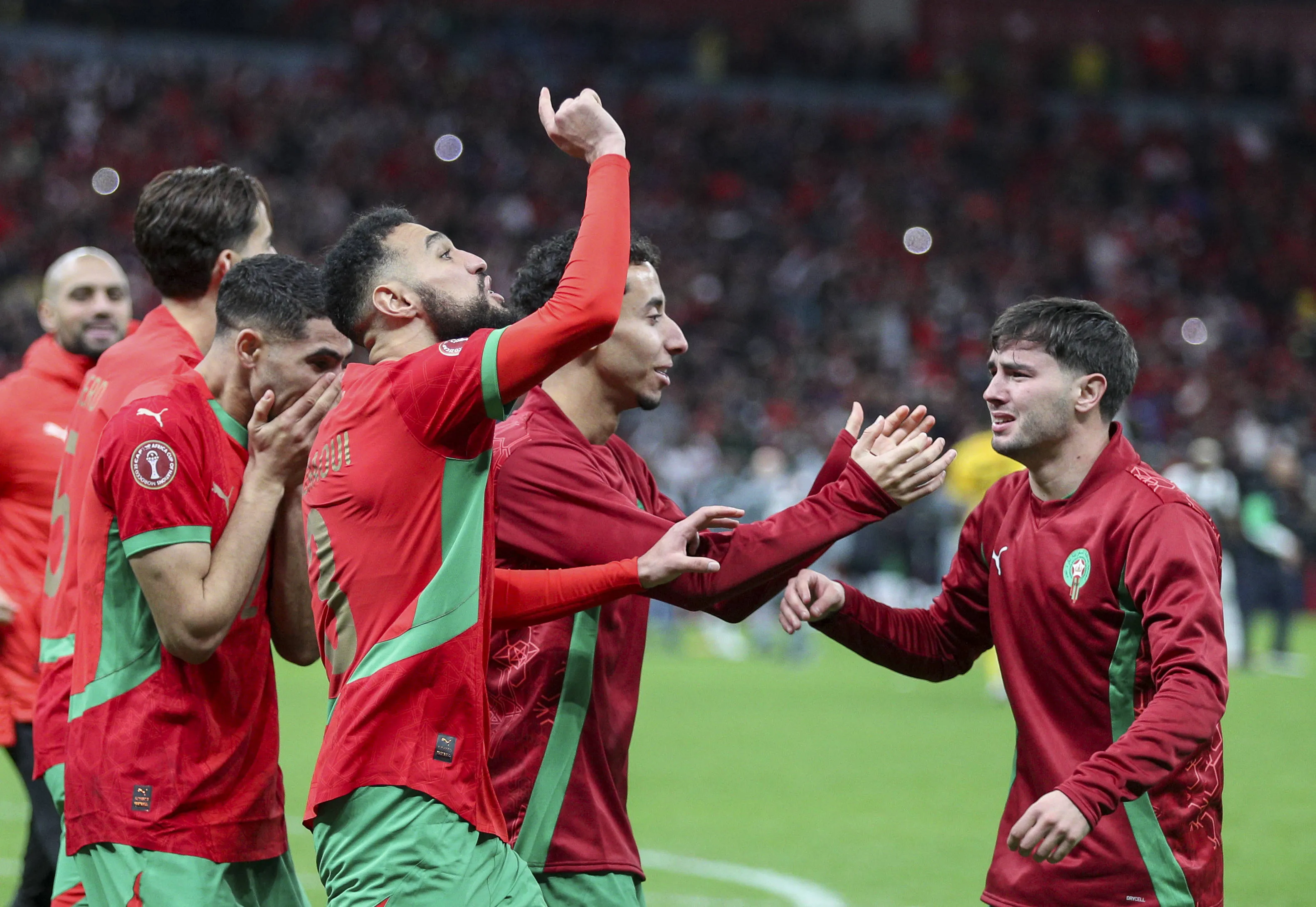 Morocco players at AFCON 2025. 