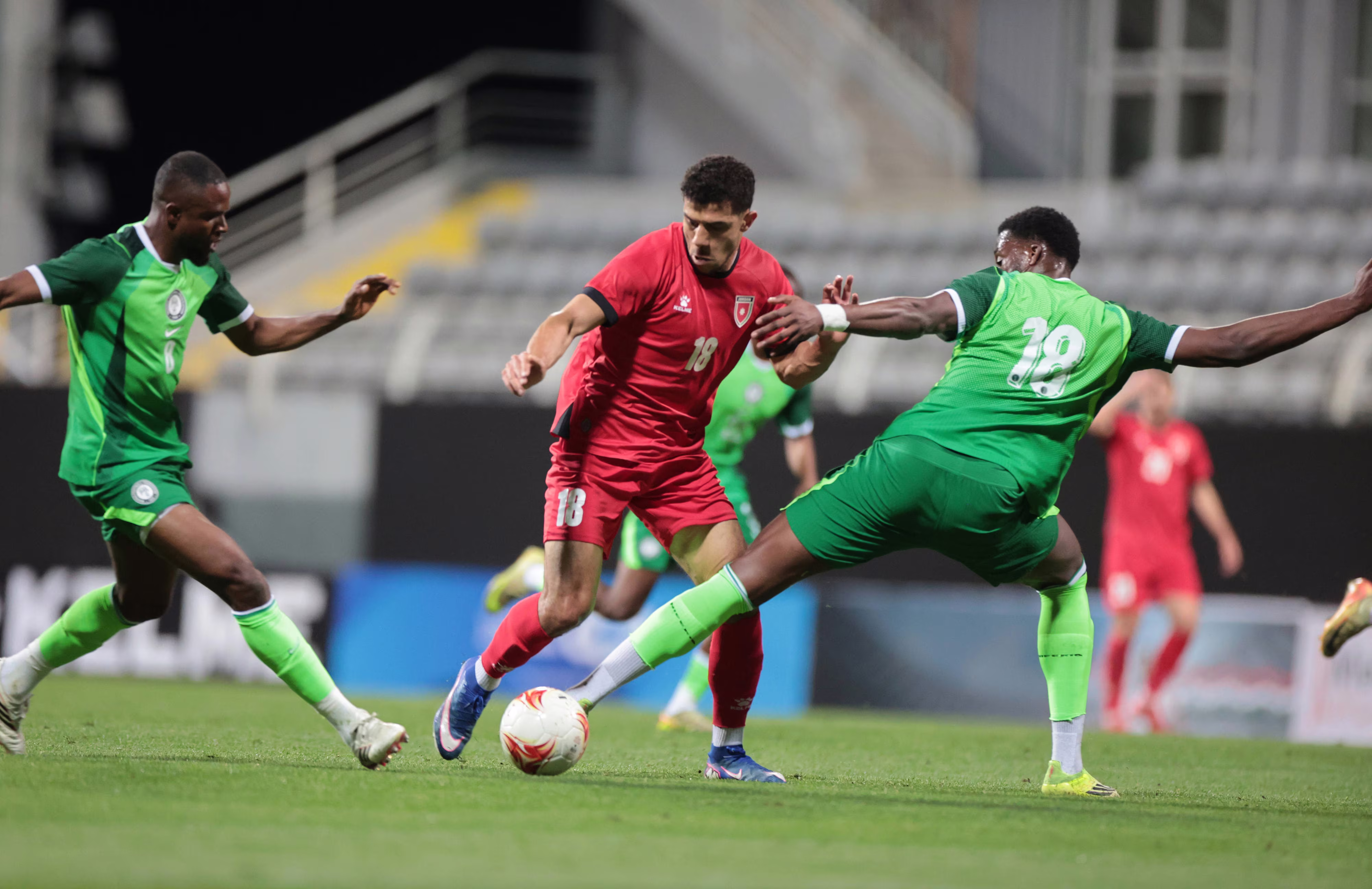 Super Eagles stars Emmanuel Fernandez and Frank Onyeka