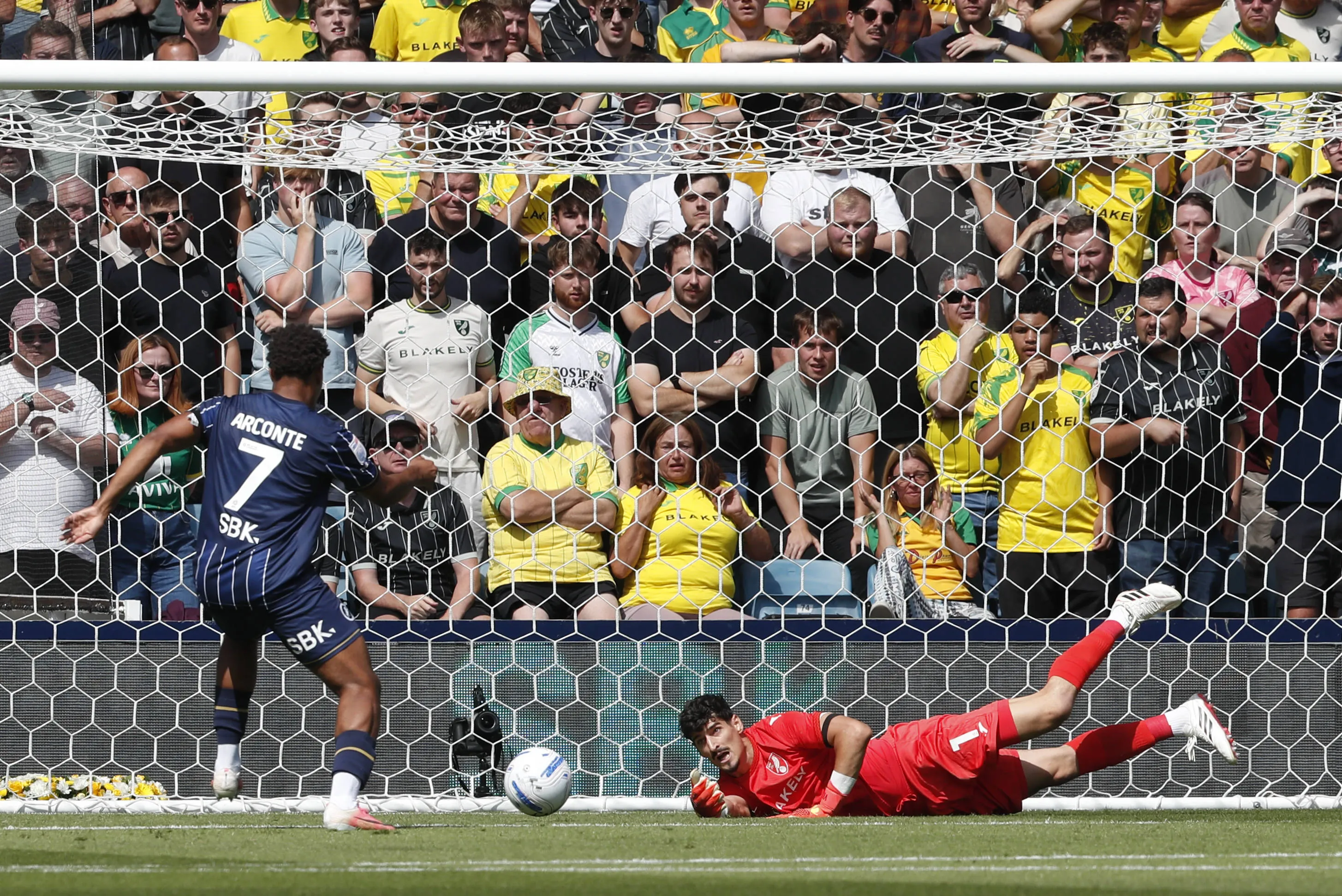 Millwall v Norwich City Sky Bet Championship Tairyk Arconte of Millwall scores