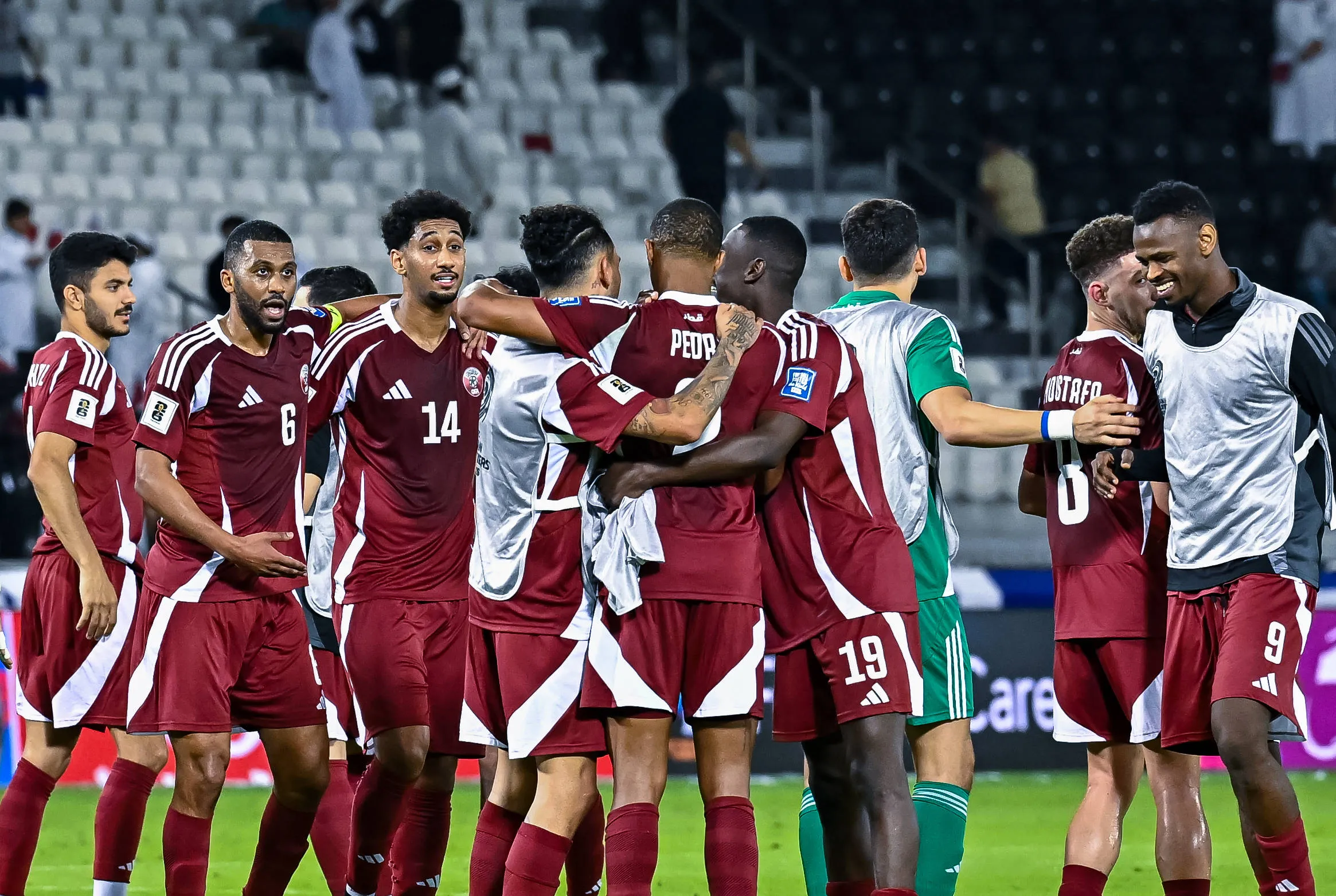 Iran players of qatar celebrates after winning the FIFA World Cup 2026 AFC Asian Qualifiers group A third round match between Qatar and Iran