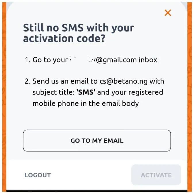 Betano registration troubleshooting