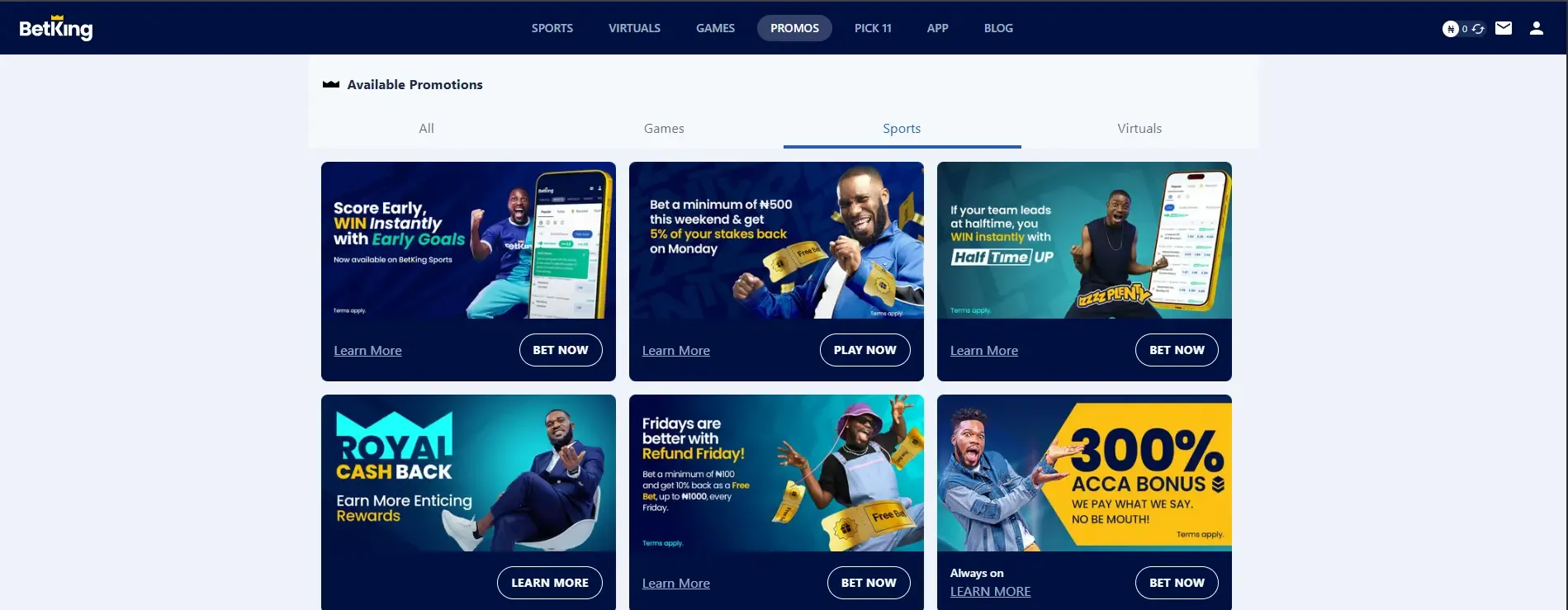 BetKing promotions for current players