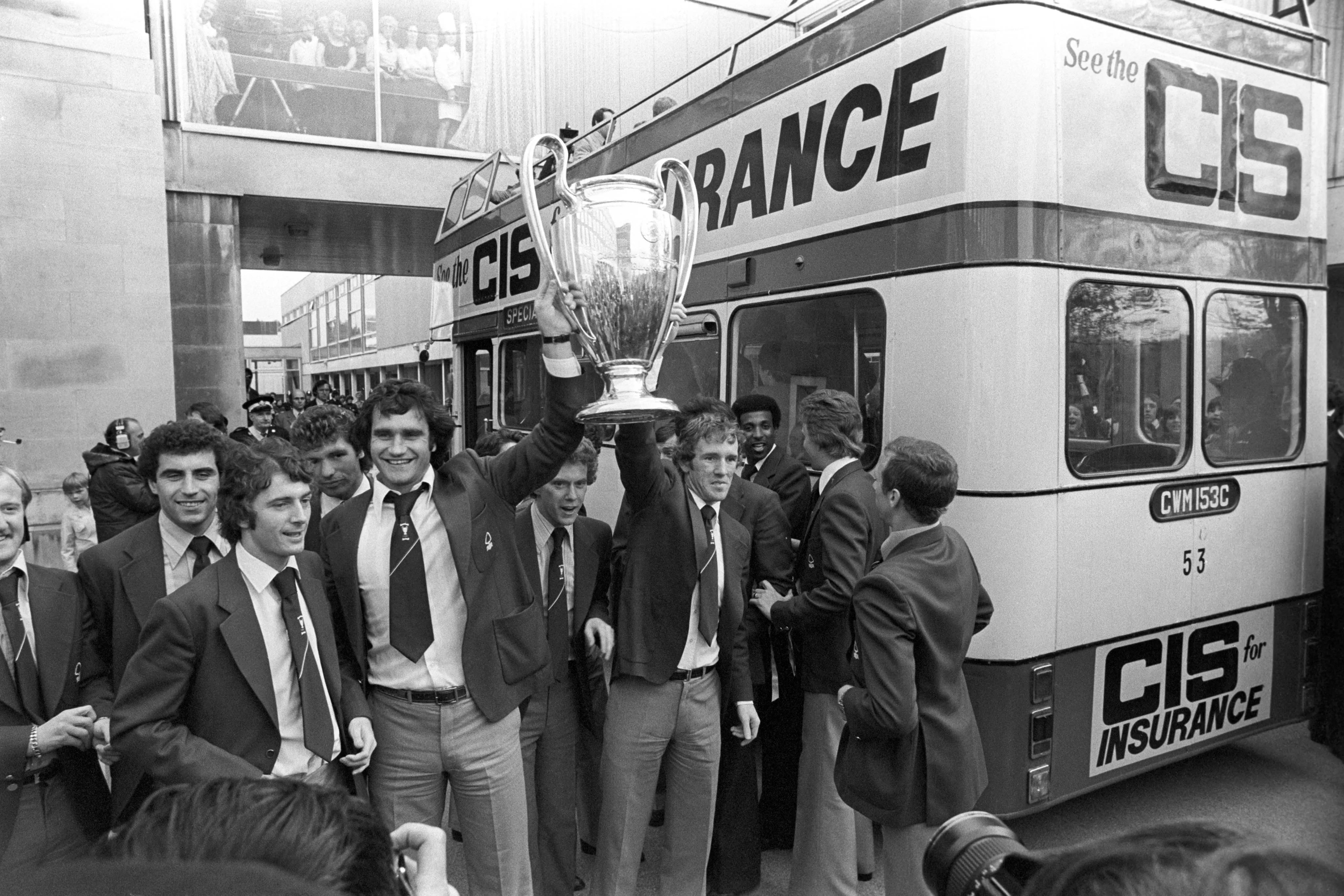 Nottingham Forest celebrate their 1979 UEAF Cup win