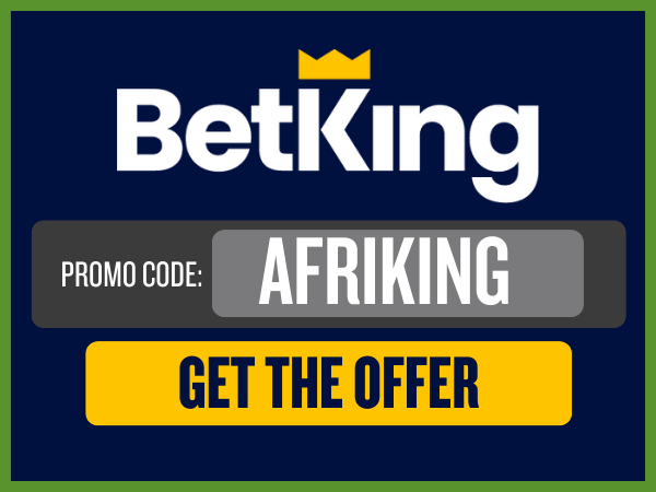 Image showing BetKing referral code AFRIKING to activate welcome bonus in Nigeria.