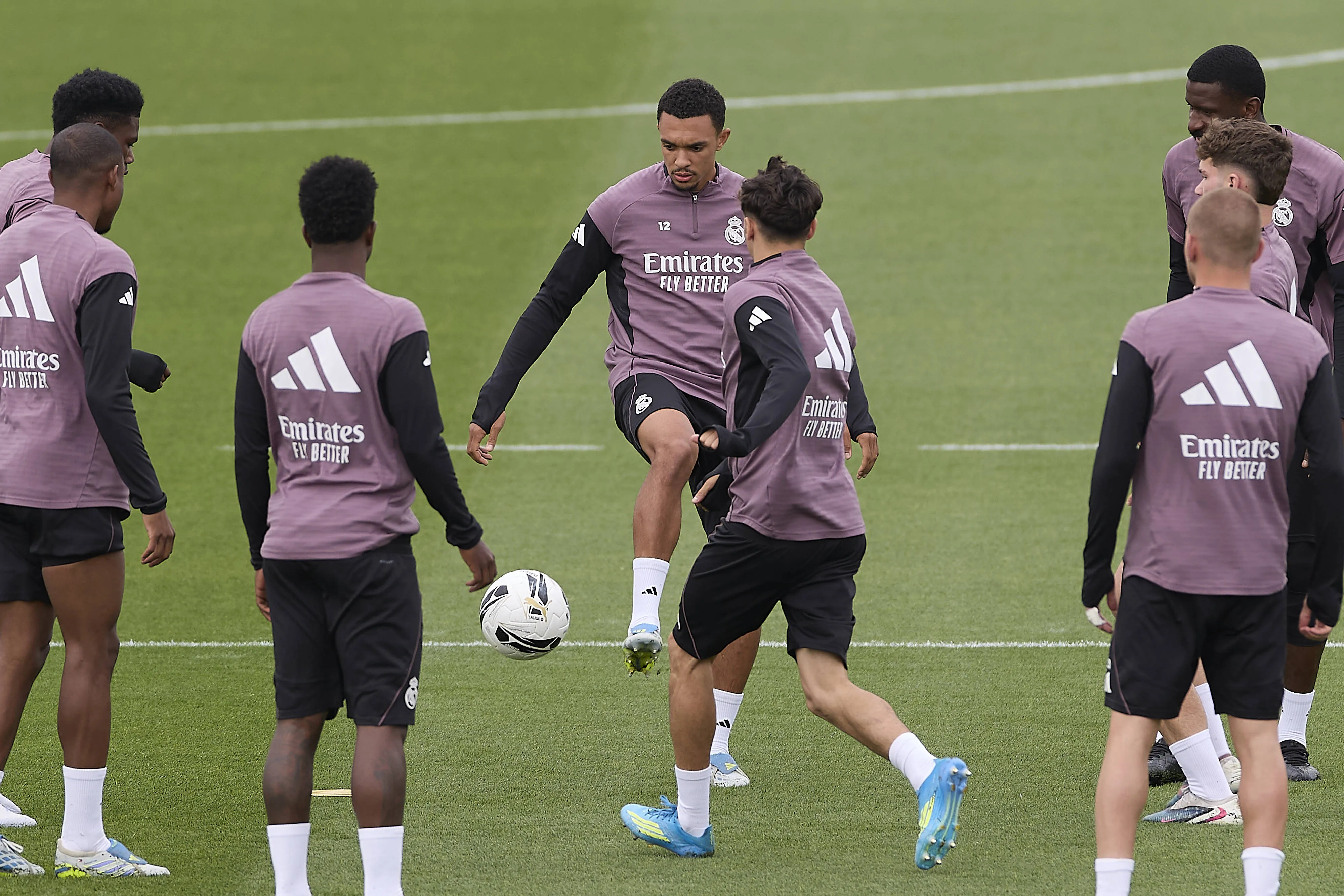 Real Madrid players in training